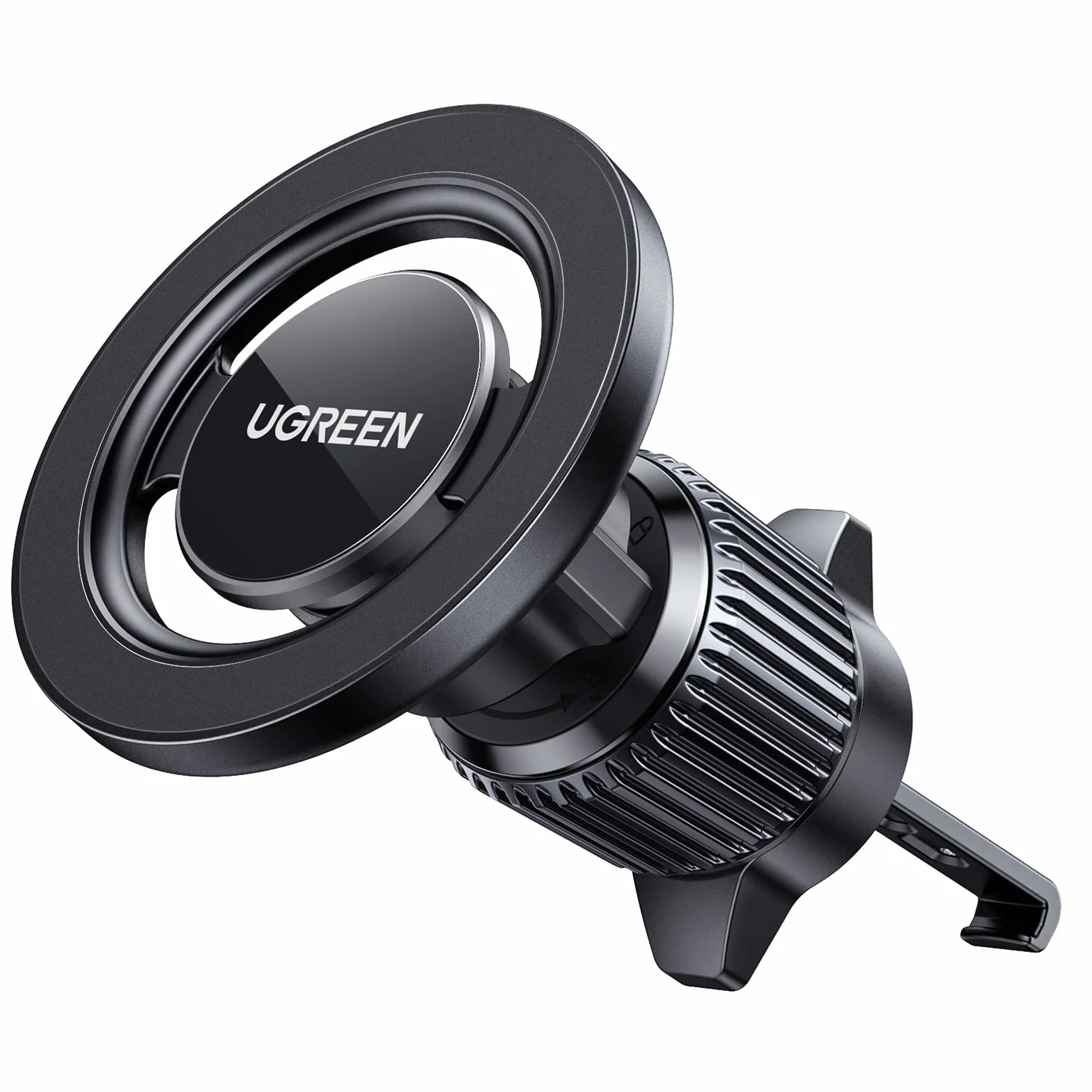 UGREEN Soporte Móvil Coche MagSafe 360° Rotación Compatible iPhone 17 Pro Max Air 16 15 14 Galaxy S25 S24 Negro