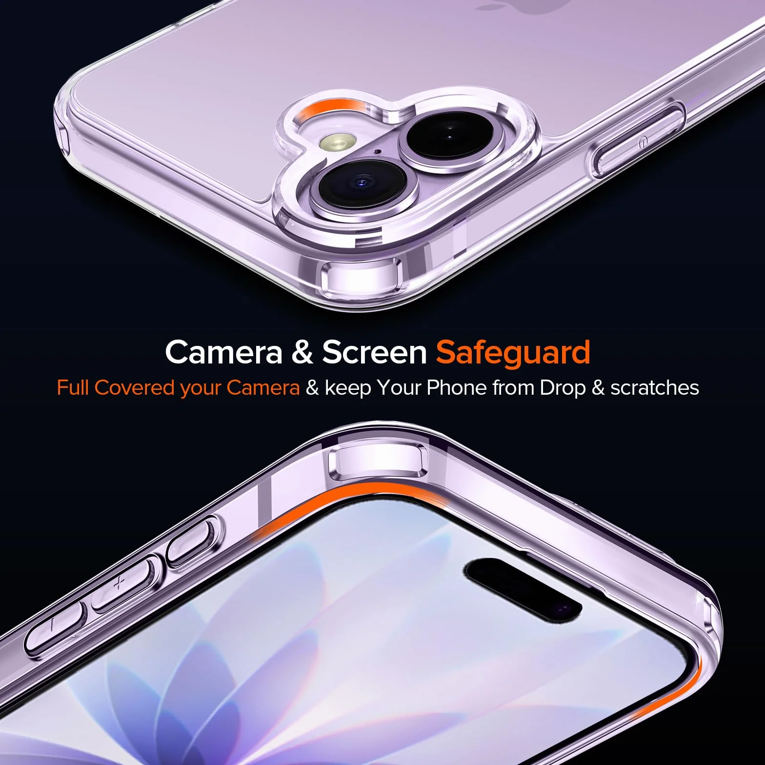 ivoler Clara Funda para iPhone 17, con 2 Piezas Cristal Templado, [Protección Militar] Anti-Amarillo Carcasa Antigolpes Bumper Case Cover - Transparente
