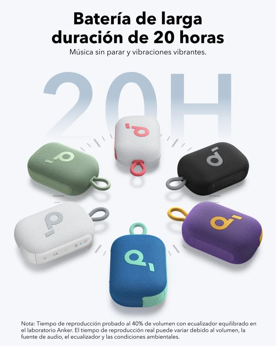 Soundcore Select 4 Go Altavoz Bluetooth Portátil Mini, 20H, IP67, 5W, Flotante