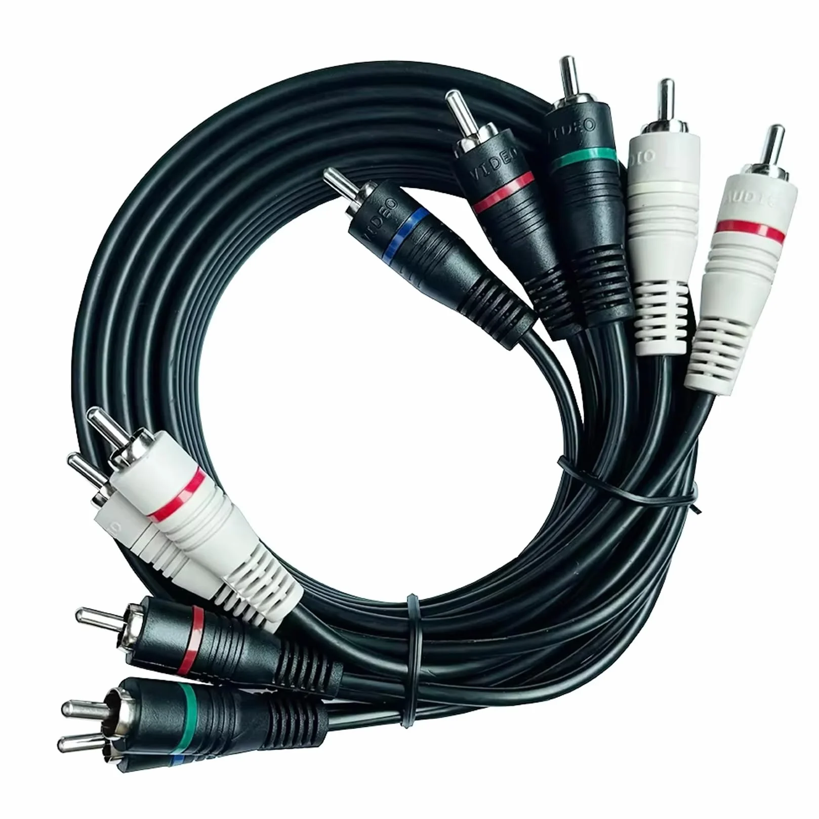 5 cables RCA de 6 pies, cable de componente RCA divisor de audio y video, YPbPr RGB AV cable 1080i macho/macho para DVD, STB, TV Box, HDTV, 1,8 m