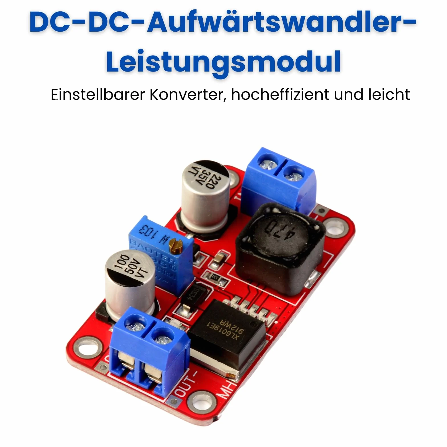 DC-DC Boost Converter DC 3V-35V a 5V-40V Voltaje de salida ajustable Boost Converter Módulos adaptadores de corriente (3 pack)