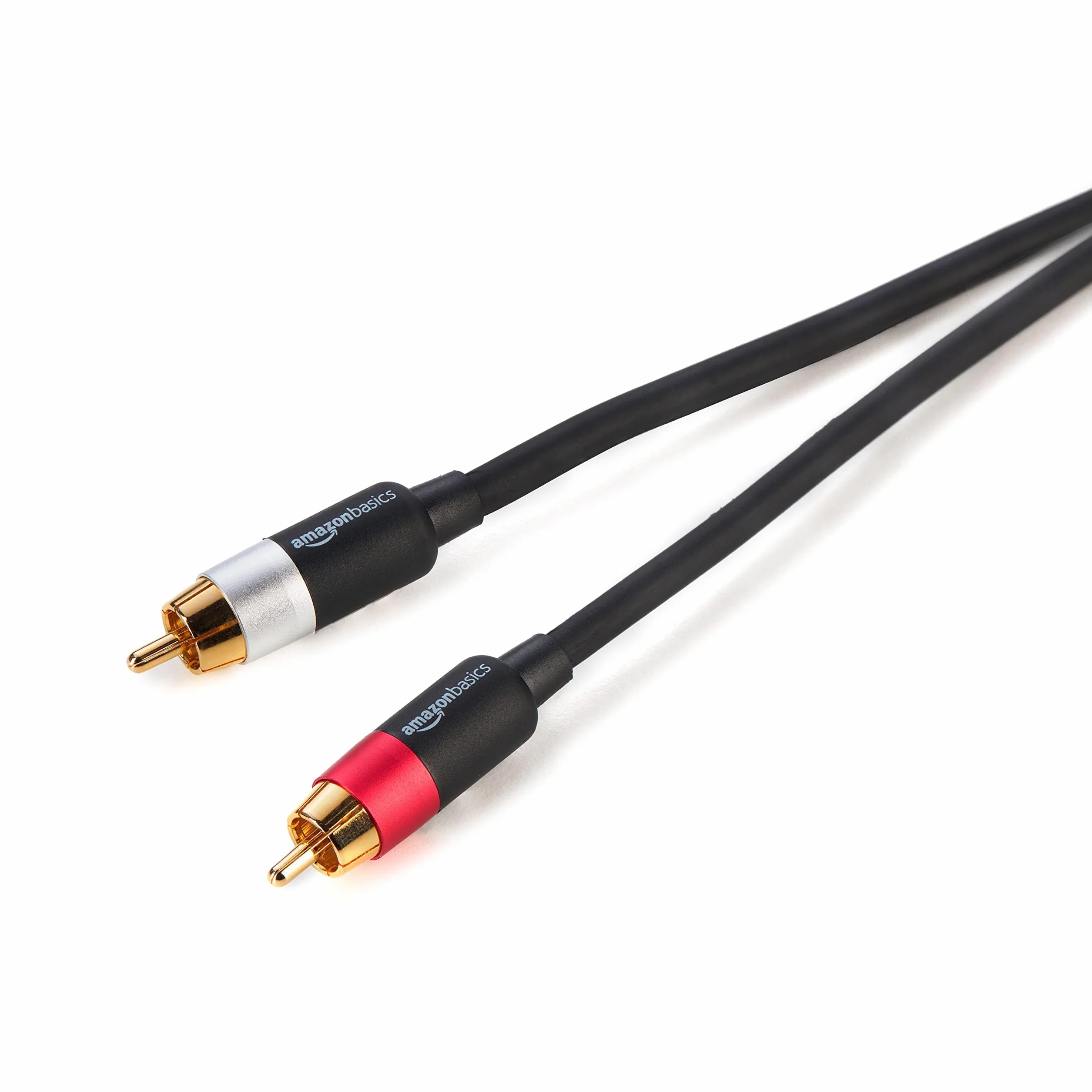 Amazon Basics Cable de audio RCA macho a 2 machos 10 m Negro