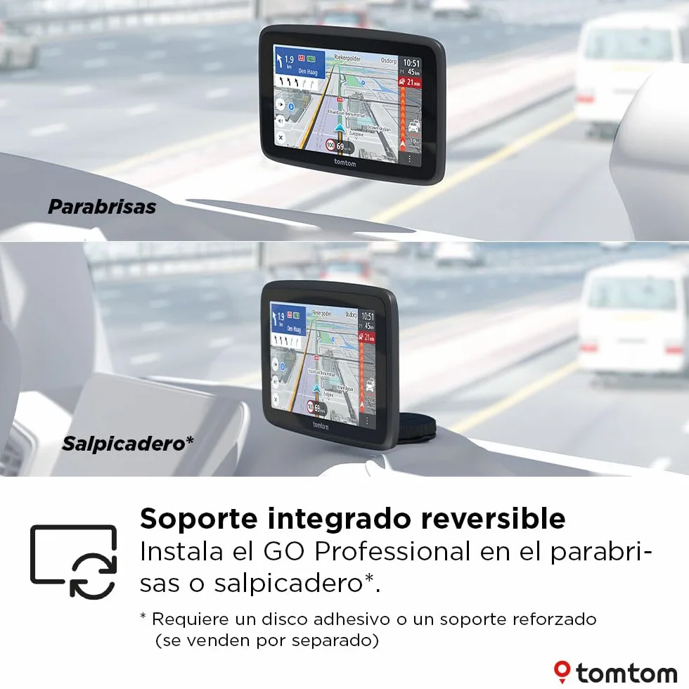 TomTom GO Professional 2.ª generación navegador para camión 6" pantalla táctil capacitiva mapas Europa tráfico tiempo real
