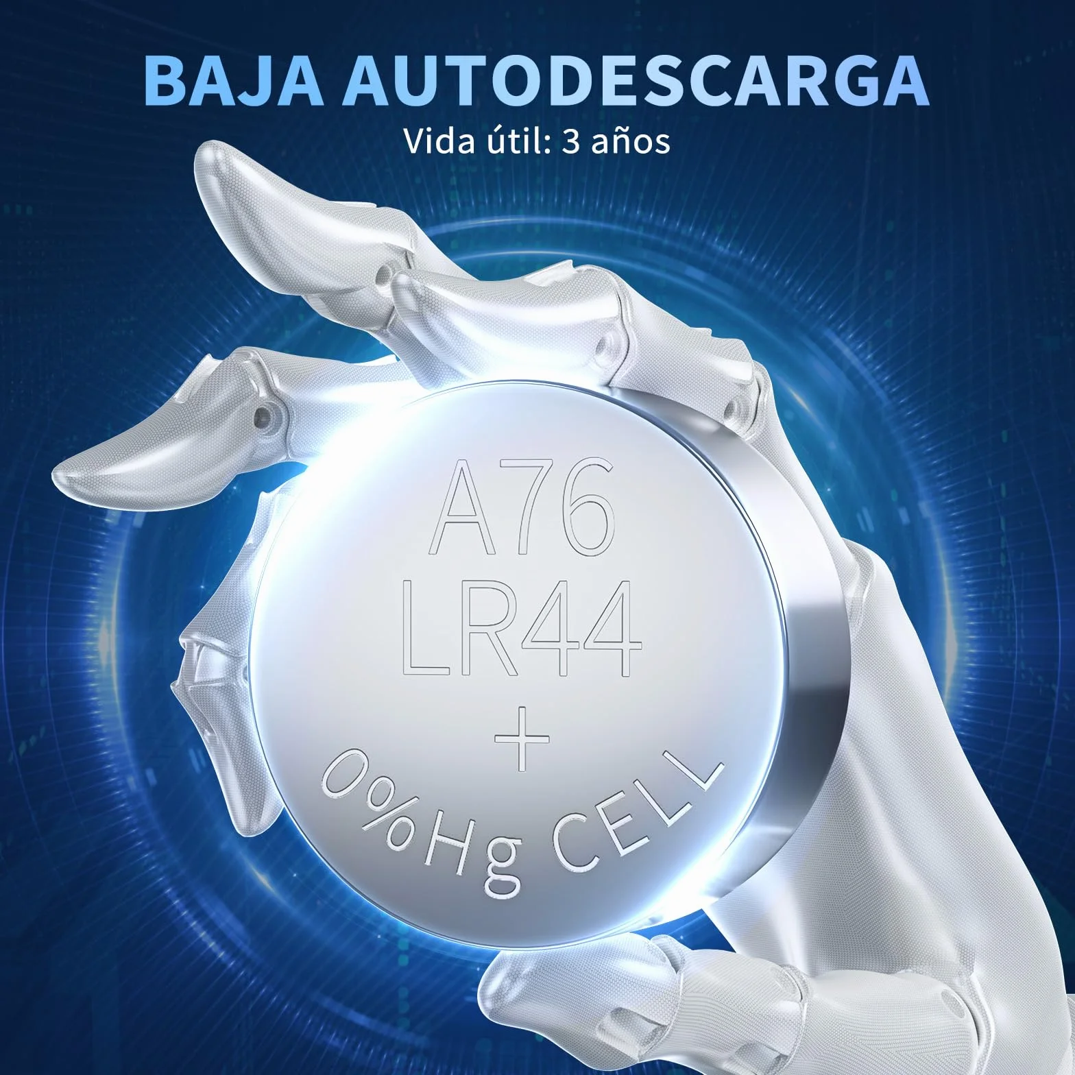 POWEROWL Pilas LR44 1,5V Alcalinas Paquete de 12 AG13 A76 357 LR44H SR44