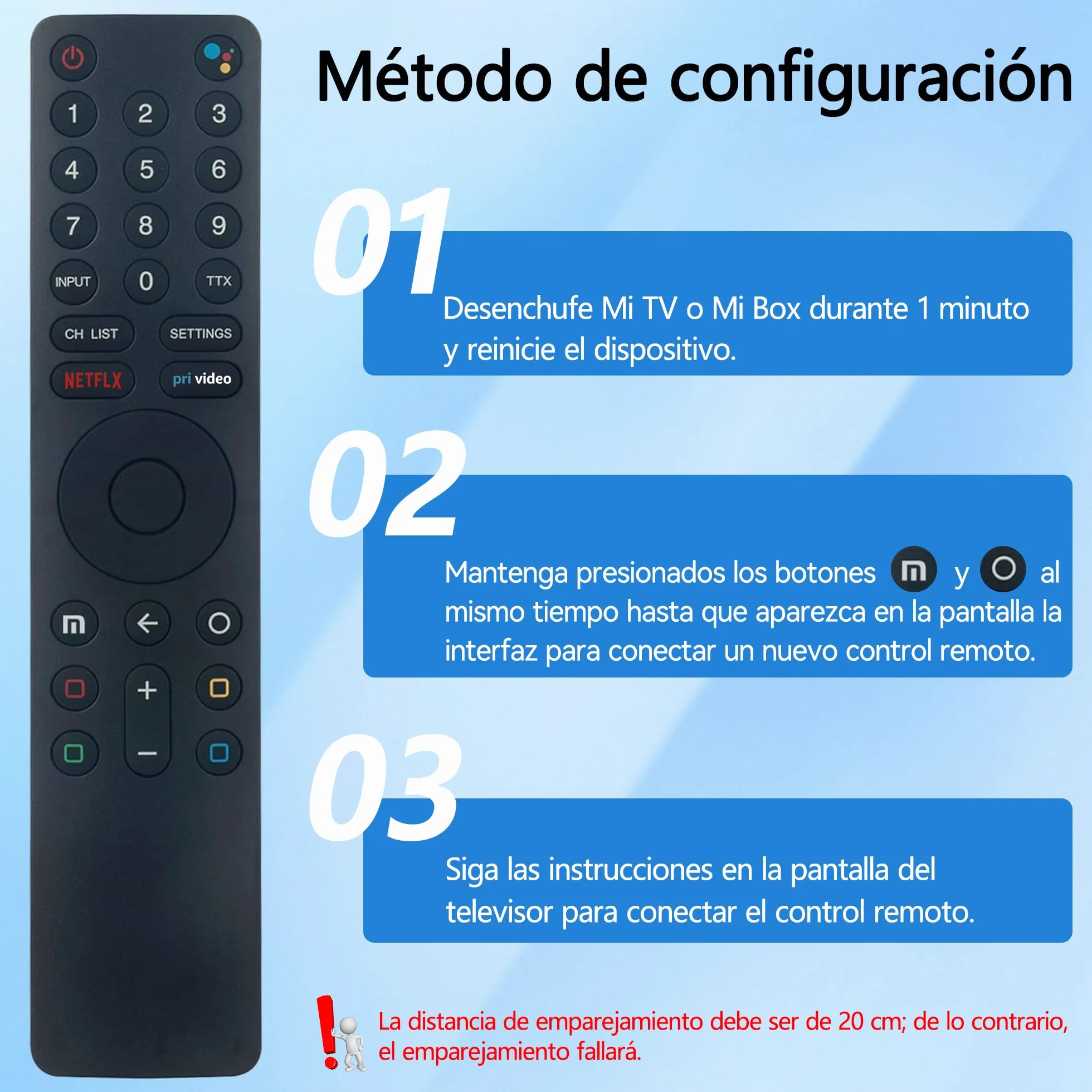 Riry XMRM-010 Mando a Distancia Xiaomi MI TV con Bluetooth Google Assistant para Mi 4S 4A