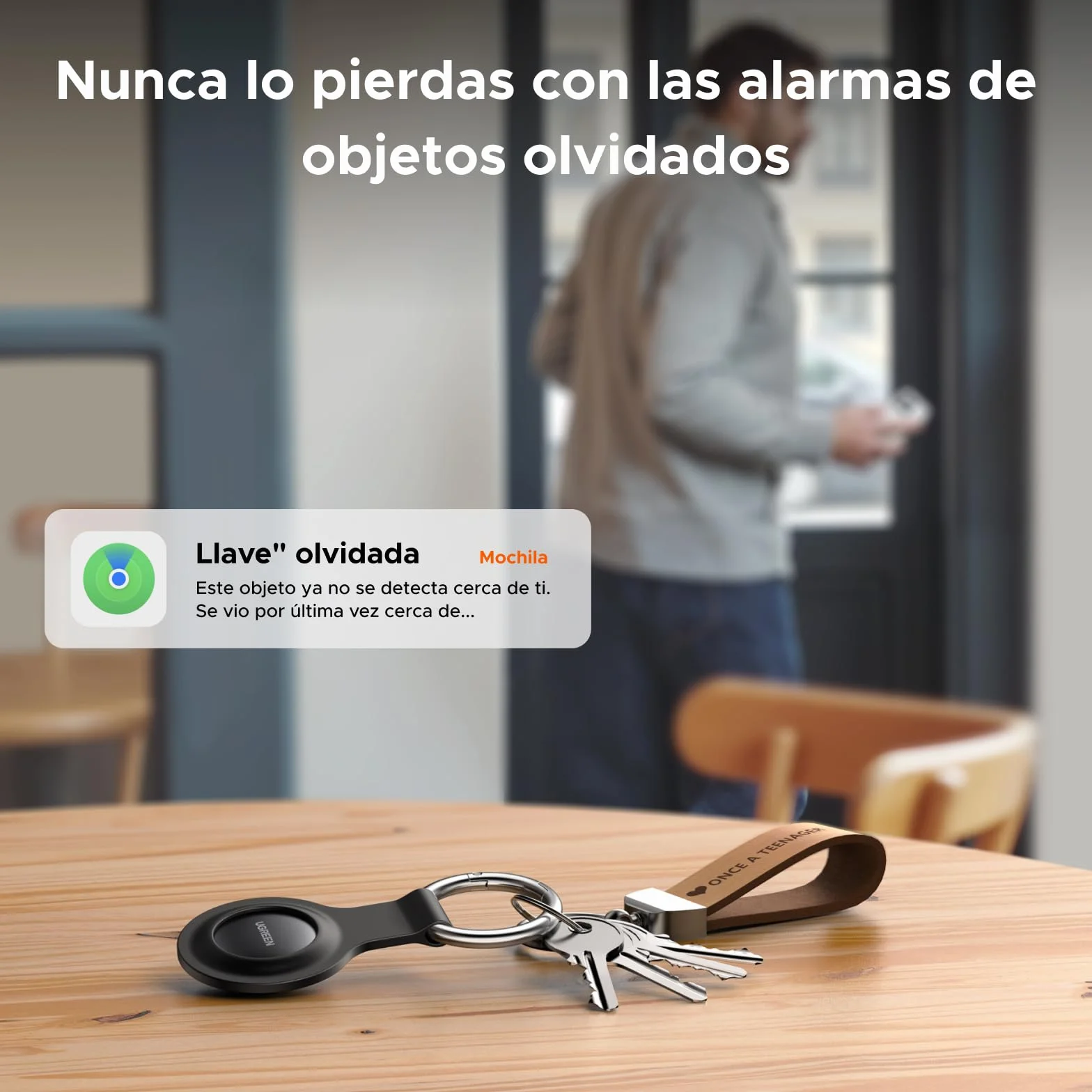 UGREEN FineTrack Mini Tag Localizador Bluetooth SmartTag Tracker 2 Piezas Compatible con Find My iOS Batería 18 Meses