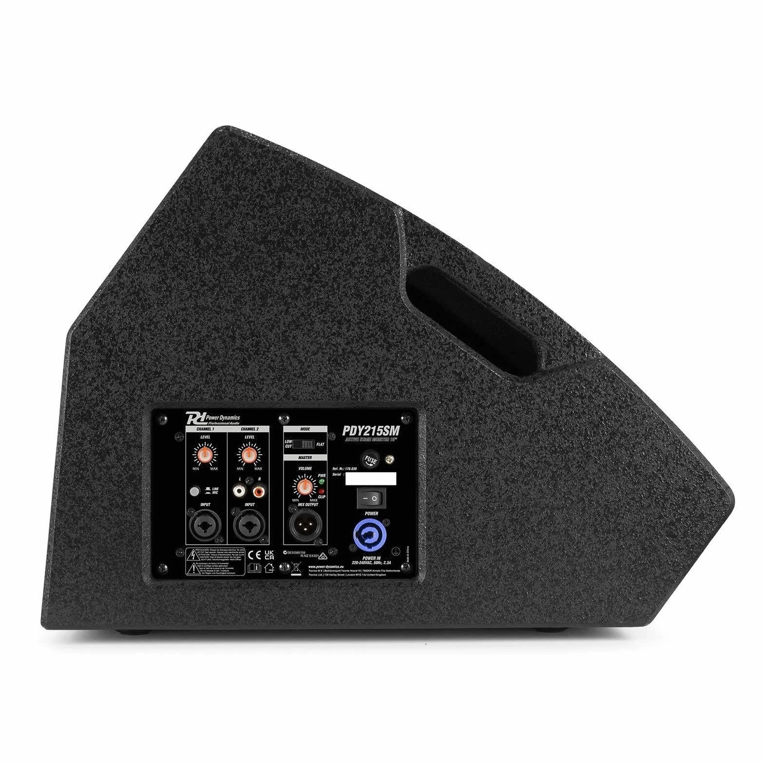 Power Dynamics - PDY215SM. Altavoz Activo Monitor de Escenario Activo de 800W y 15" - Potente Sonido Biamplificado. Control Total y Portabilidad. Ideal Escenario, Músicos de Gira, Shows, Bolos, DJs