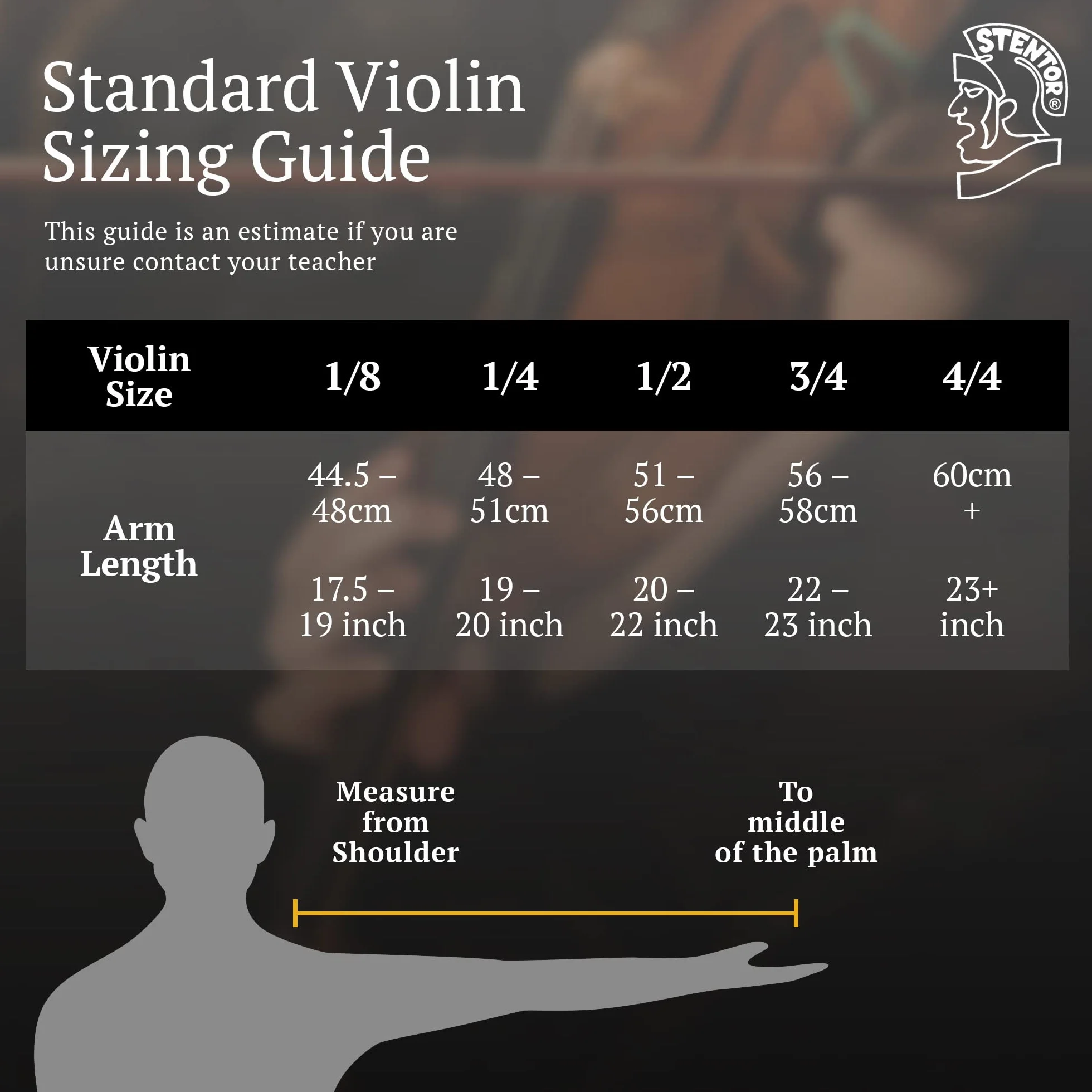 Stentor Violín estándar para estudiantes 4/4 de tamaño completo, violín para principiantes y niños mayores de 12 años con arco de madera y funda de transporte, instrumentos de cuerda de nivel de