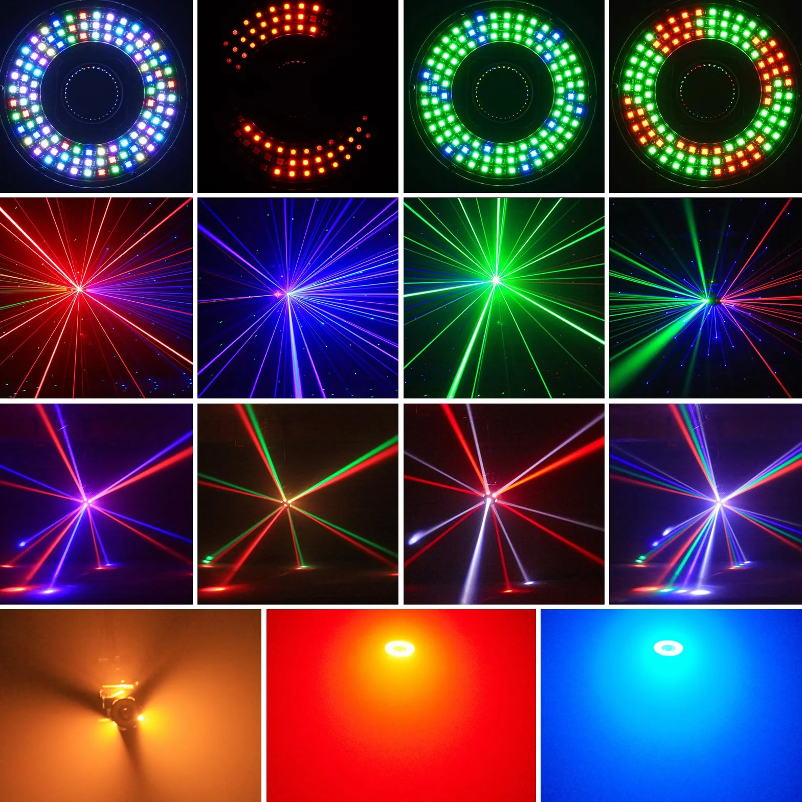 200W Cabeza Movil LED RGBW Beam Luz de Escenario Focos móviles para Disco Fiesta Casa Bar iluminación