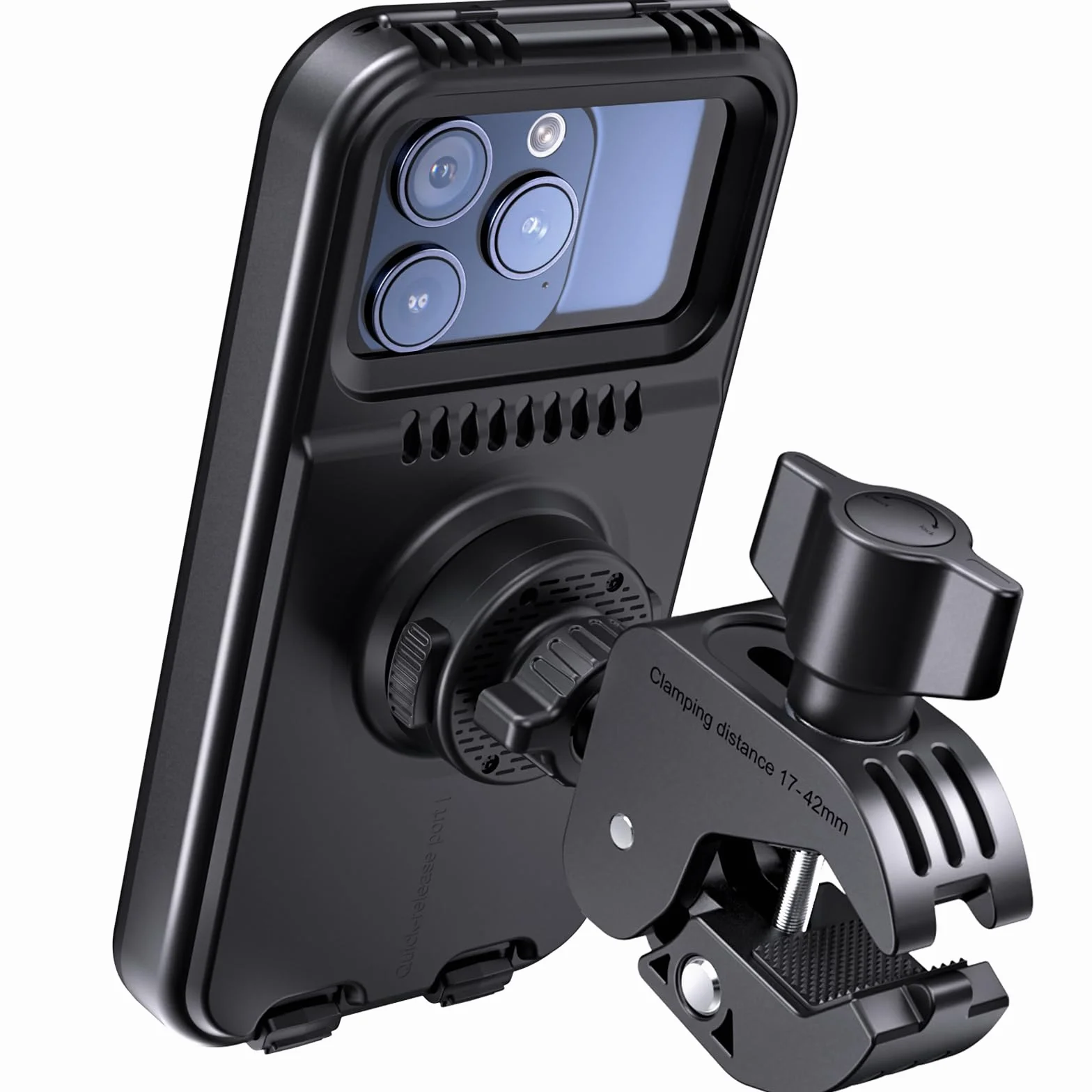 Soporte Móvil Moto Impermeable 360° Rotación para Teléfono 4,7-6,9" Bicicleta Scooter