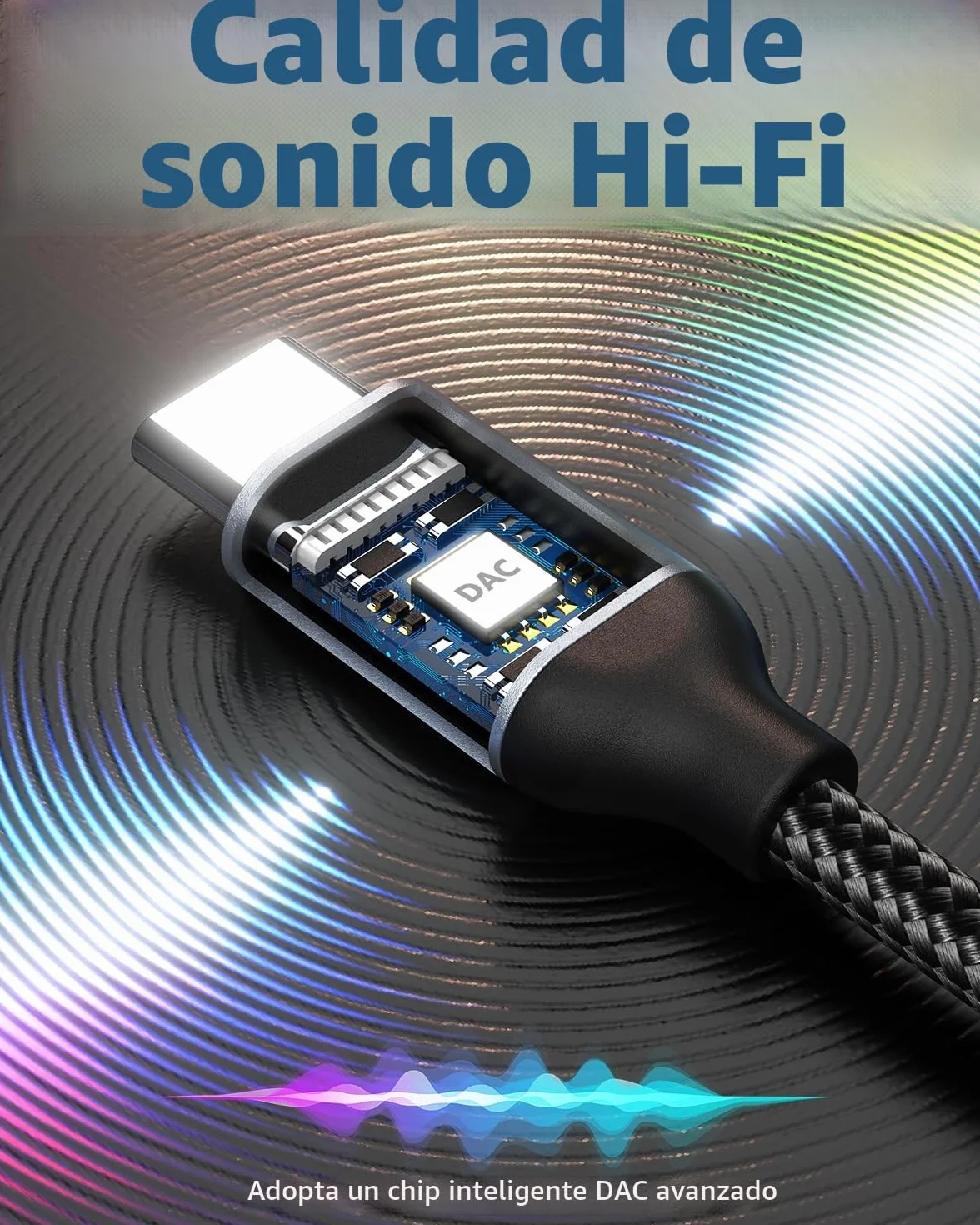 Cable USB C a Aux 1.2M, Jack 3.5 mm Audio para iPhone 17 16 15, Galaxy S25/S24/S23/S22/Note 20