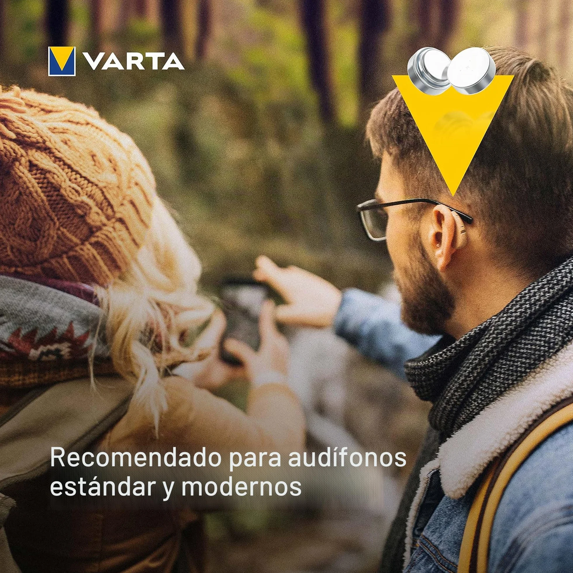 VARTA Pilas para aparatos auditivos tipo 312 marrón, paquete de 60, Power on Demand, Made in Germany
