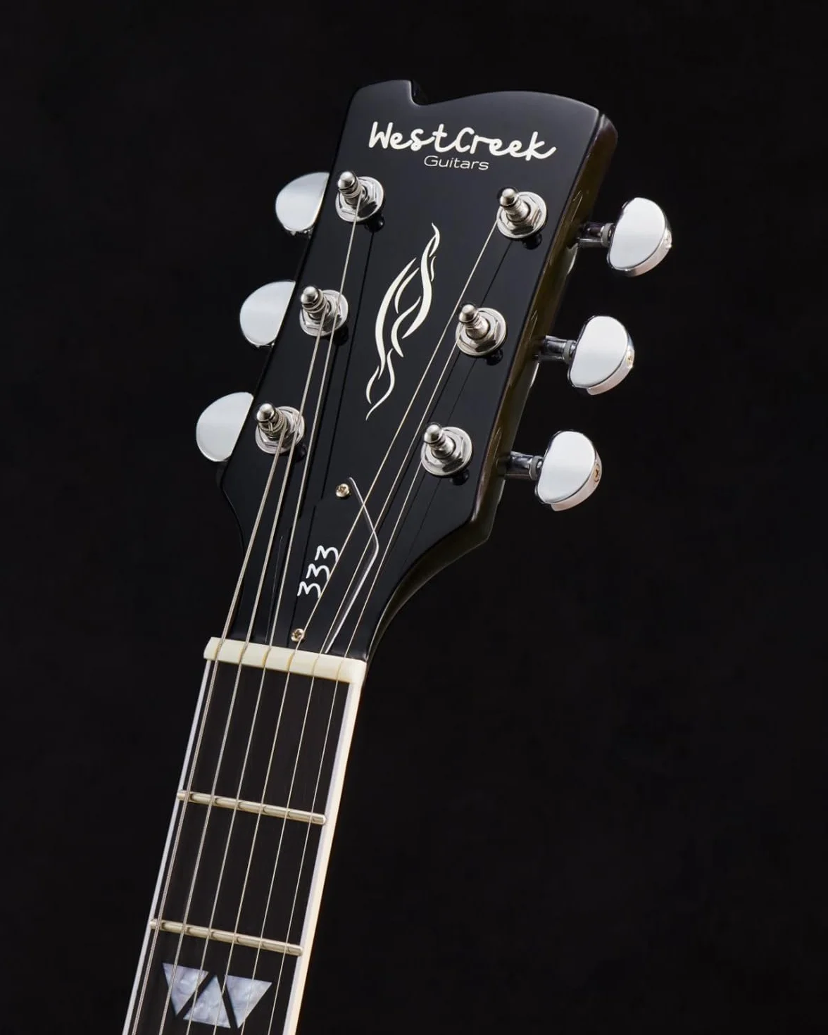 WestCreek Guitars 333 Cuerpo Hueco Guitarra Eléctrica, Jazz Electric Guitar, Cuerpo de Arce, Mástil Arce, diapasón de Palisandro, Cejuela de Hueso, 22 Trastes
