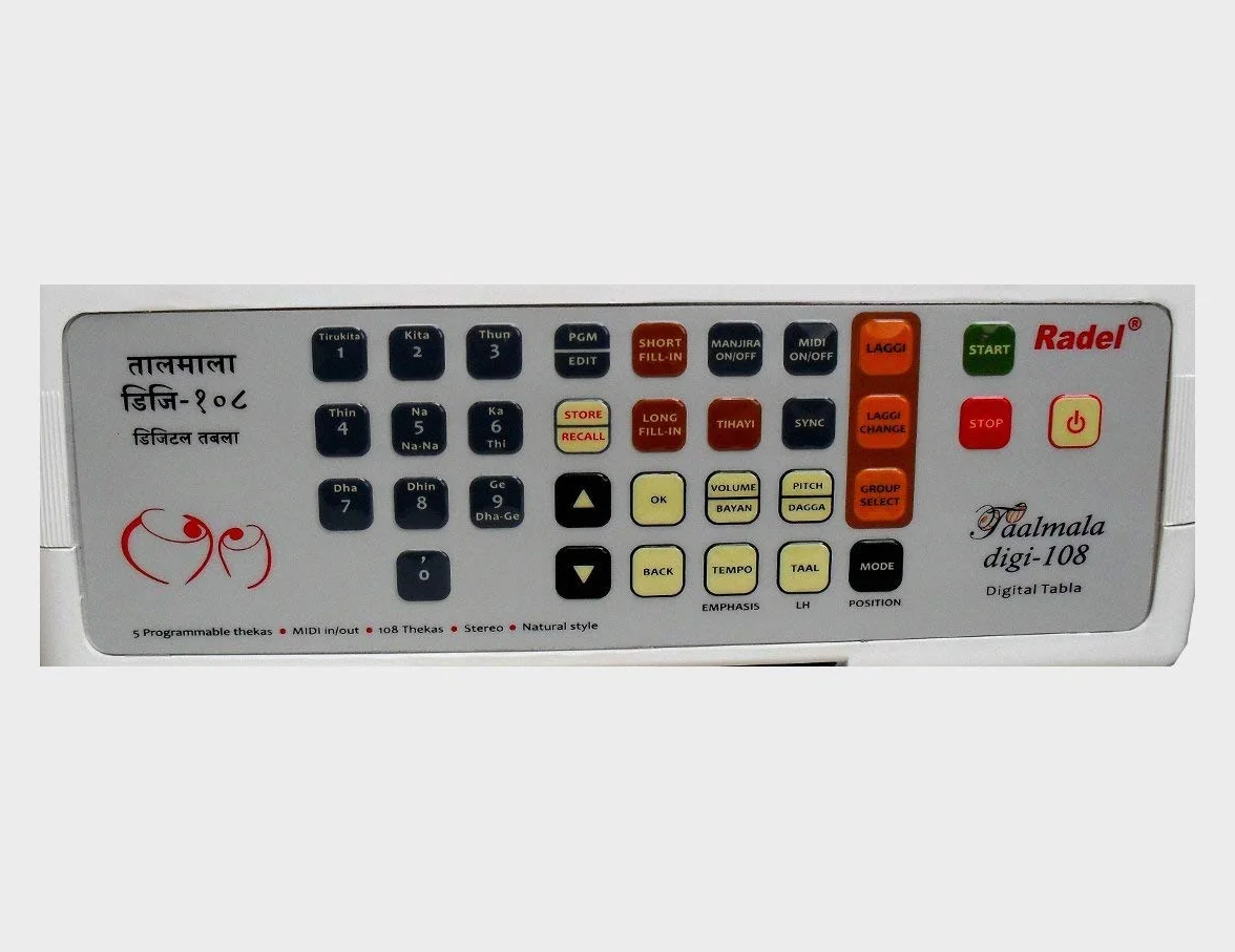 Radel Digi 108 Taalmala - Tabla electrónica, multicolor electronic tanpura/electronic tabla/digital Taal Tarnag/electronic Taal Tarnag/TAMBORA/ESRAJ/SITAR/Shruti Box/RADEL Saarang/harmonix