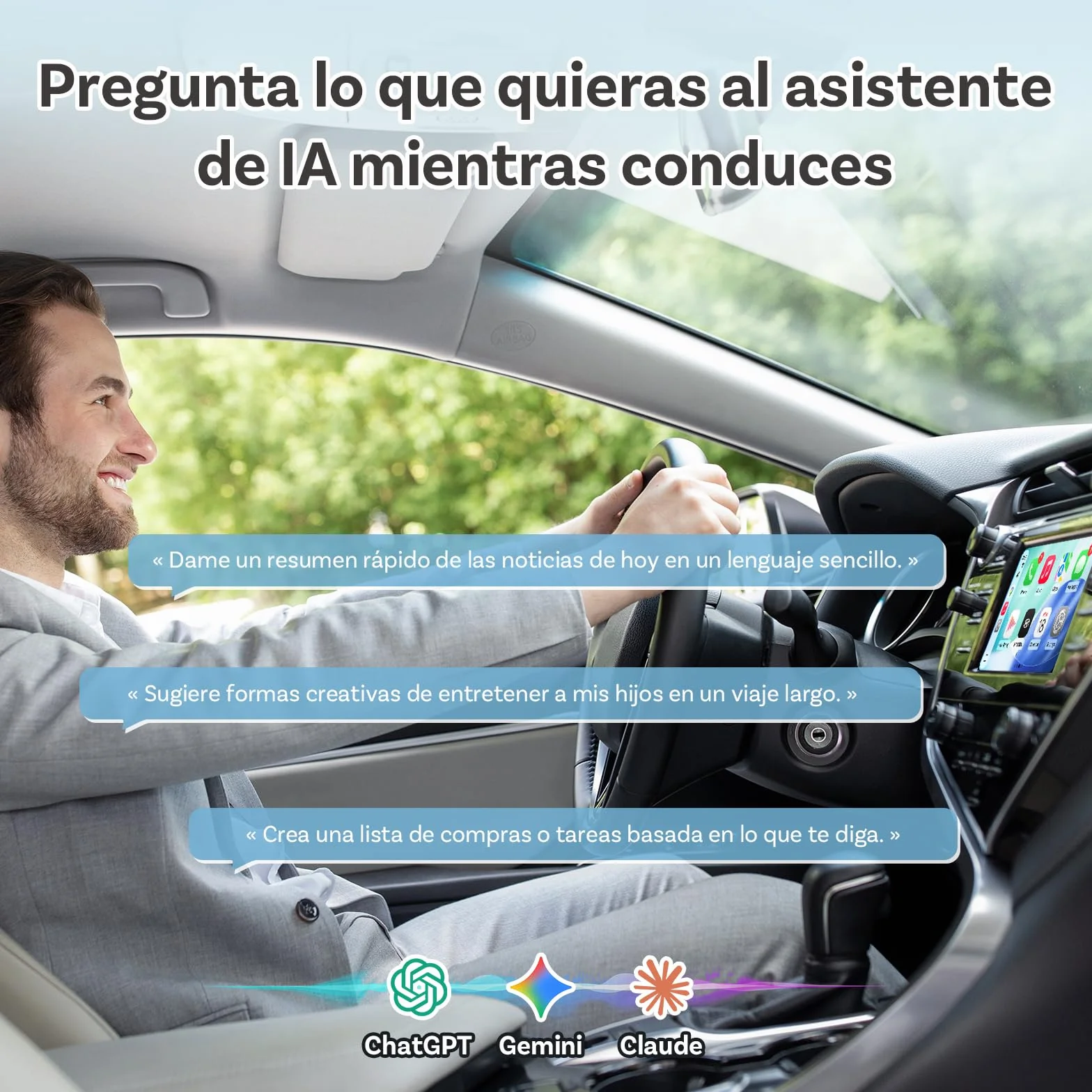OTTOCAST Mini Nova, Adaptador 2 en 1 Inalámbrico CarPlay y Android Auto Mejorado 2026 para Teléfonos iOS y Android, Conexión Estable sin Retrasos, Compatible con Dos Teléfonos, Diseño Ultracompacto
