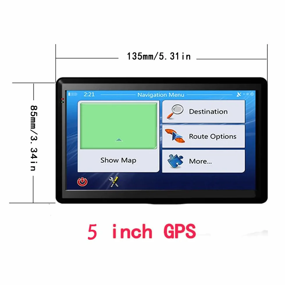 NEWFUN 5 Pulgadas GPS Navegador para Camiones y Coches Mapas Europa 2025 Actualizaciones de por Vida