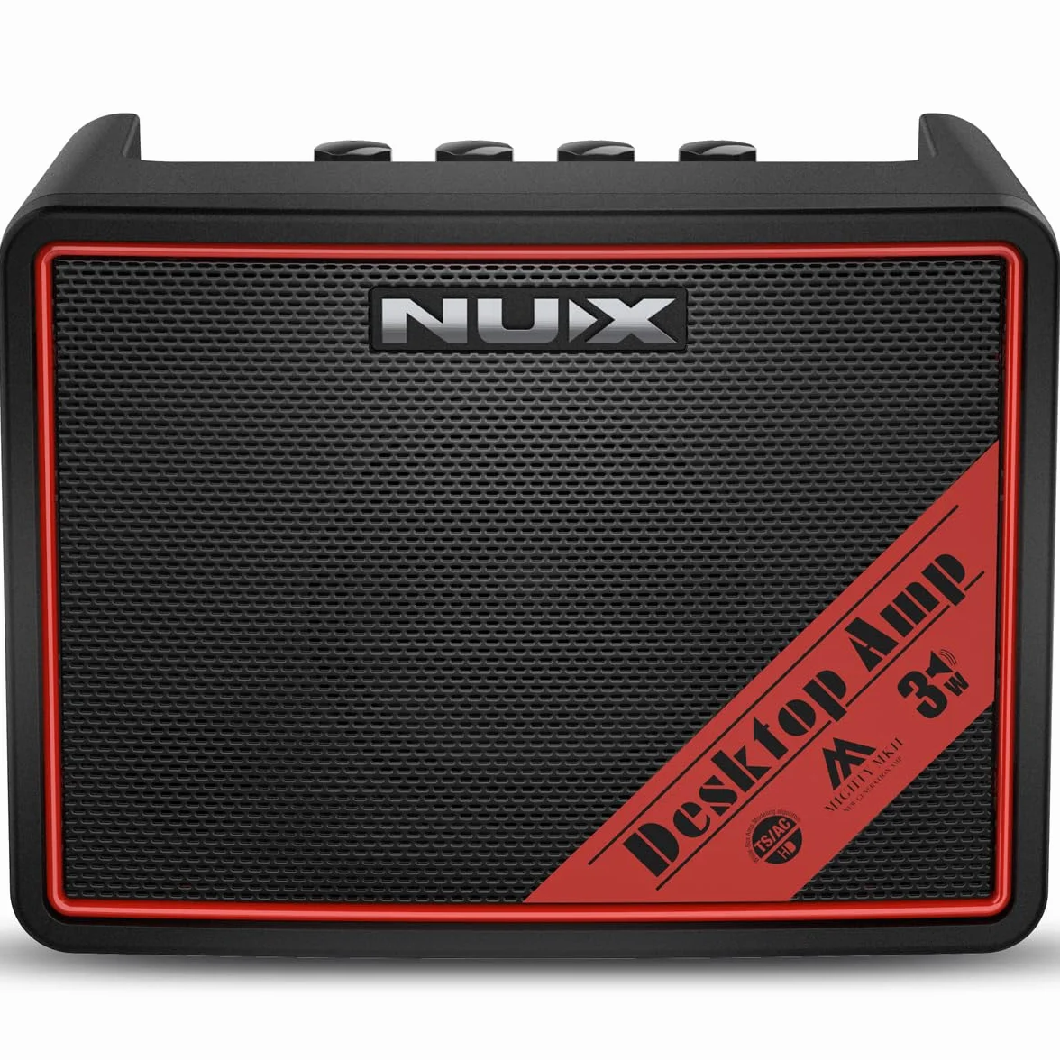 NUX Mighty Lite BT MKII Amplificador portátil de Escritorio para Modelado de Guitarra/bajo, 3 vatios, 512 muestras IR, 7 Bloques de Efectos (MKII)