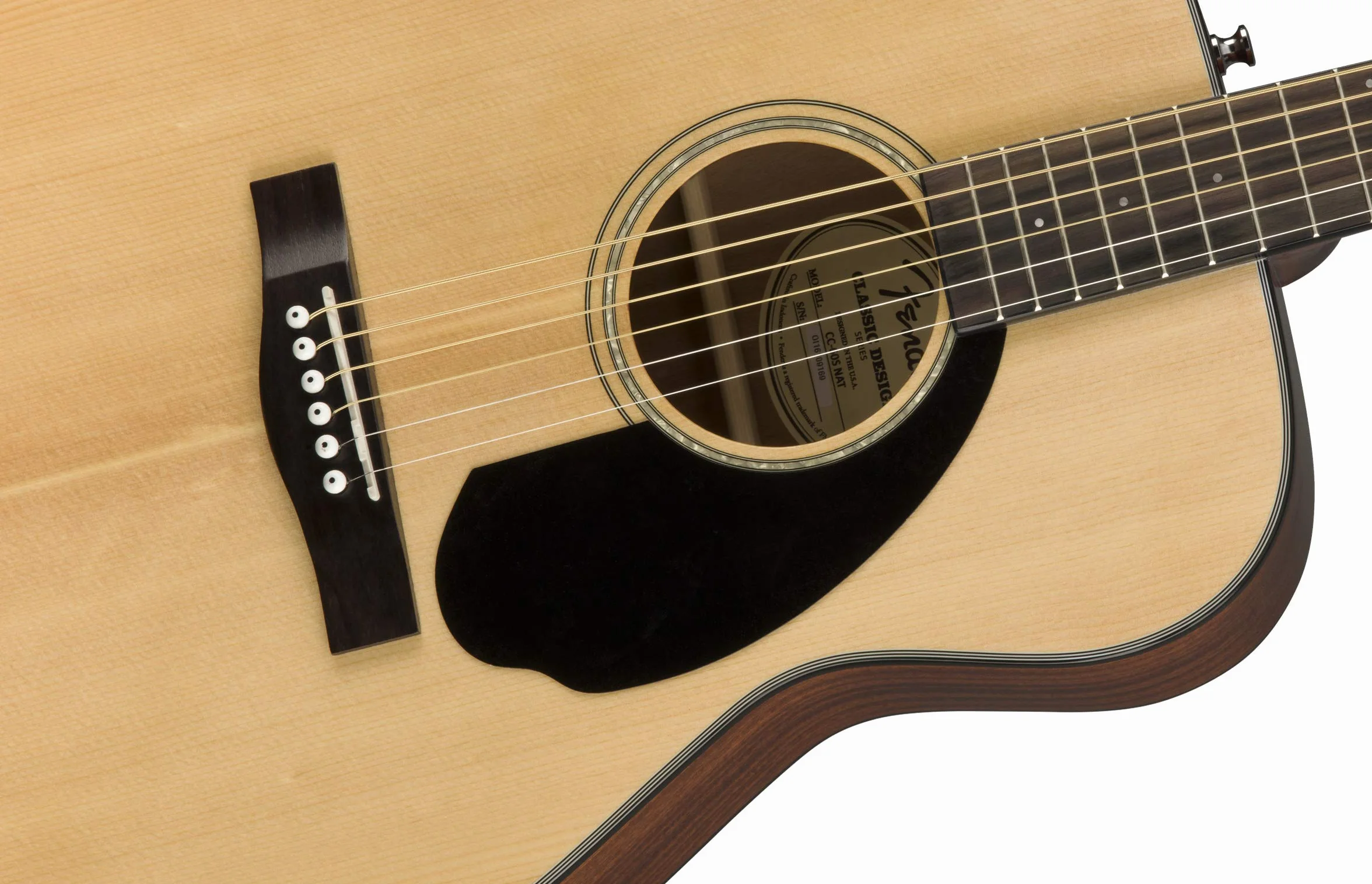 Fender CC-60S Guitarra acústica de concierto, diapasón de nogal, natural