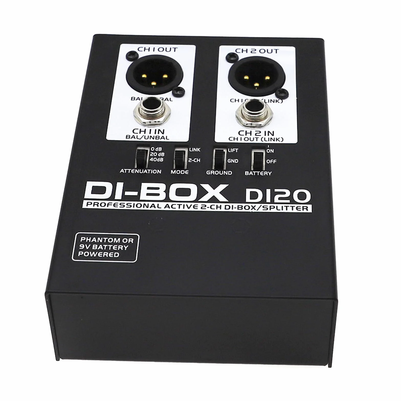 Caja activa de 2 canales de alto rendimiento con coincidencia de impedancia para músicos e ingenieros de sonido, sonido claro