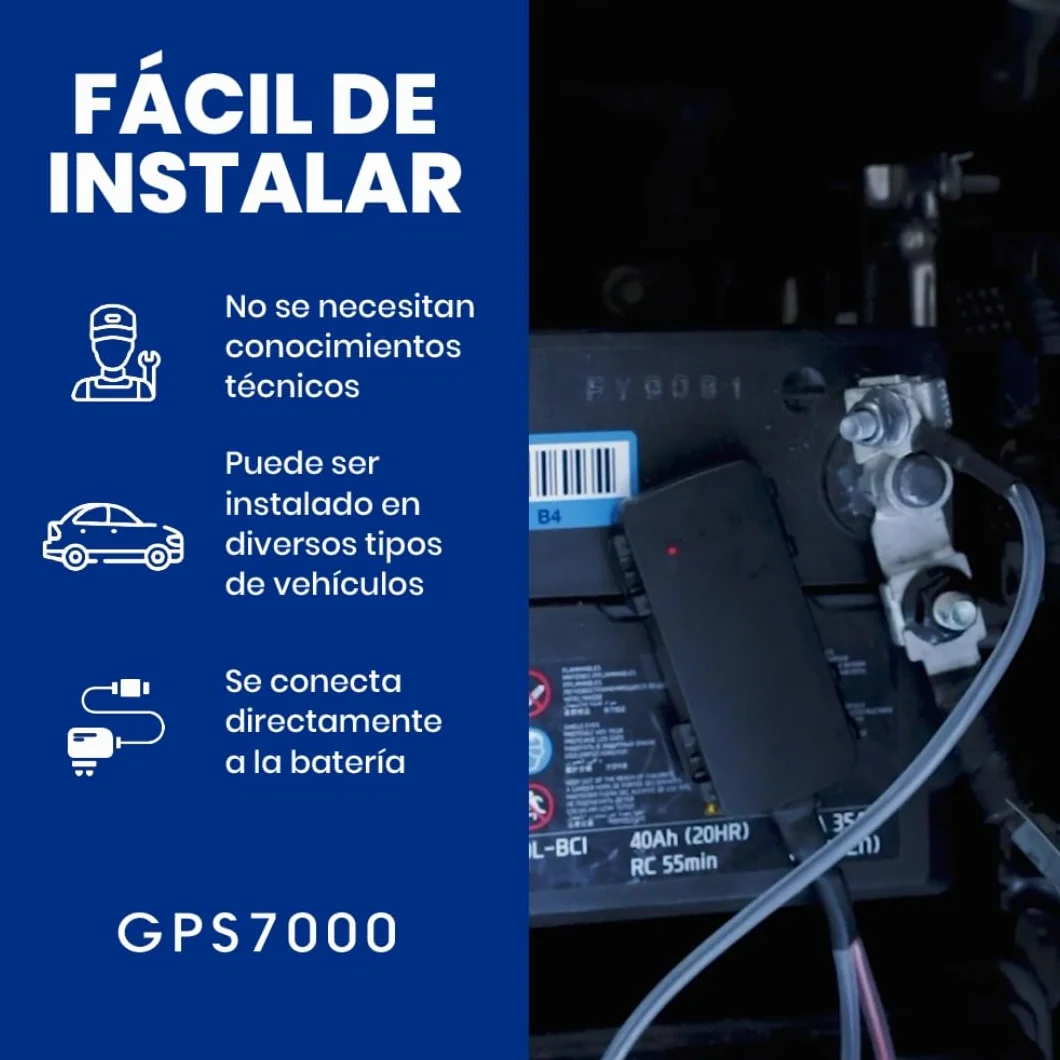 GPS7000-4G Localizador GPS de 2 Cables, Oculto para vehículos | 30 días de Servicio incluidos | Fácil autoinstalación | Tras los 30 días Puede suscribirse voluntariamente | Sin Cargos Ocultos