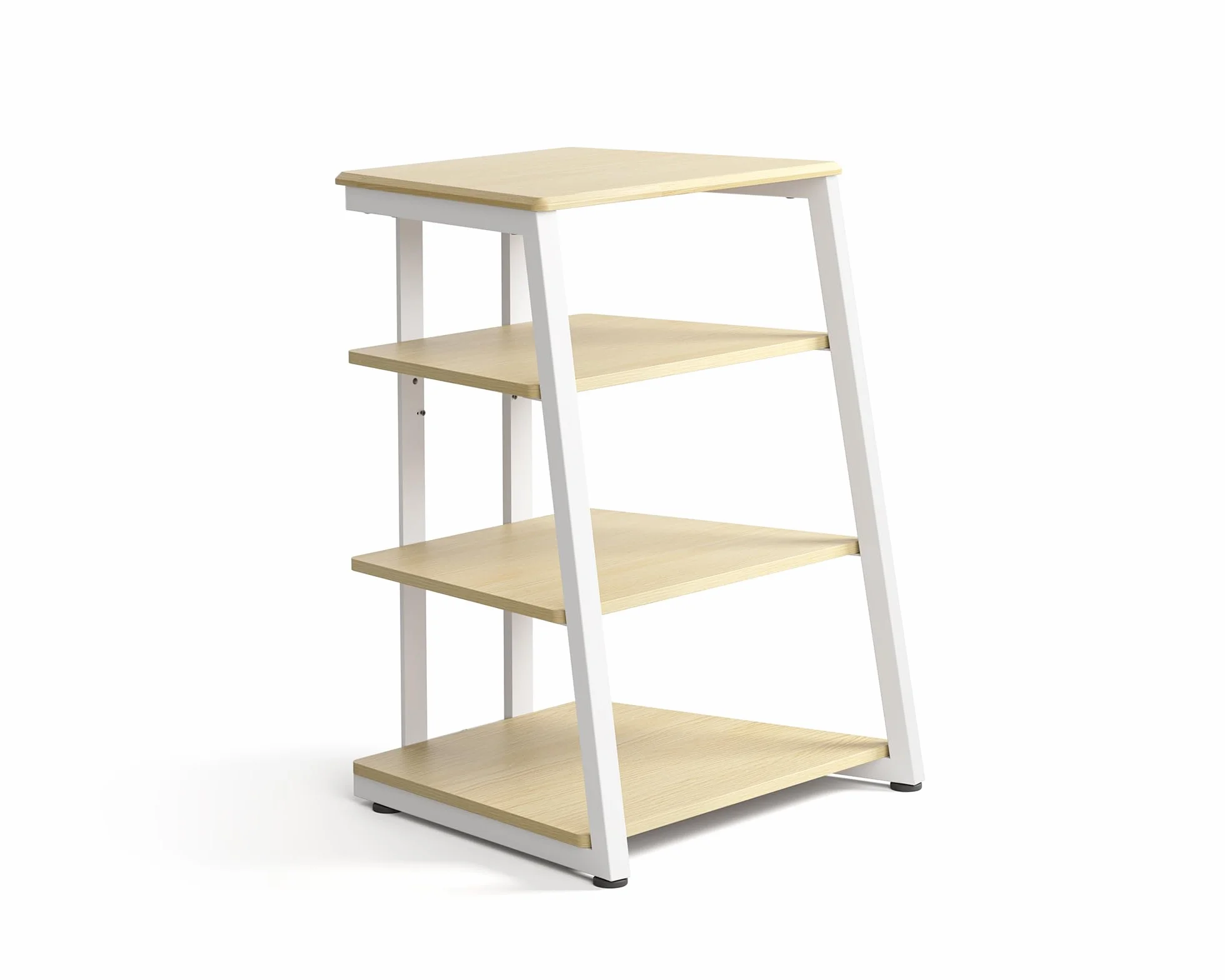 FITUEYES Mueble Tocadiscos de Madera y Metal Mueble HiFi para Tocadiscos Equipo HiFi Muebles HiFi con Estante Regulable Carga MAX. 50kg