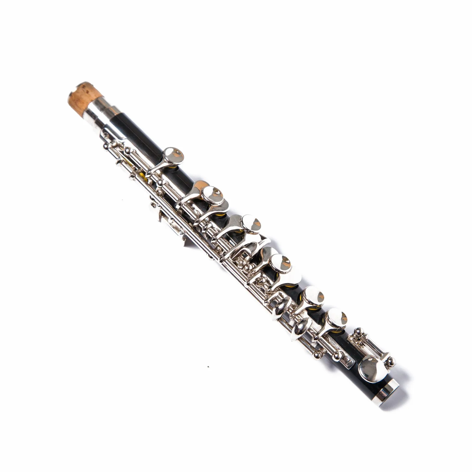 Paititi Profesional Centertone Compuesto Madera Piccolo Flauta Chapado en Plata Cabeza Junta Ebonita Compuesto Cuerpo de Madera con Estuche