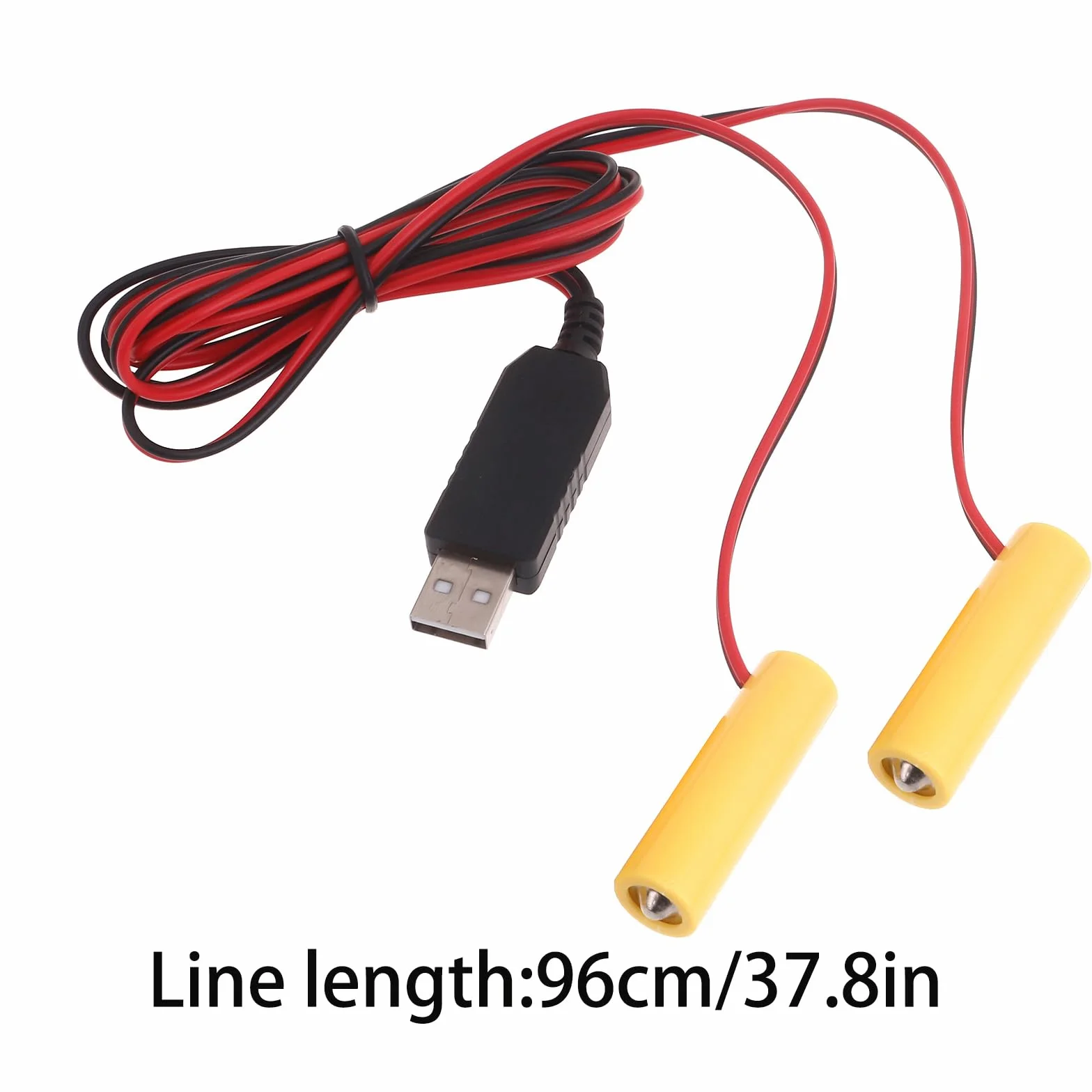 Convertidor de Corriente USB 2 en 1, eliminadores de Pilas AA, reemplaza 1 Uds, Pilas AA LR6 de 1, 5 V para luz LED con Control Remoto, Ahorro de batería