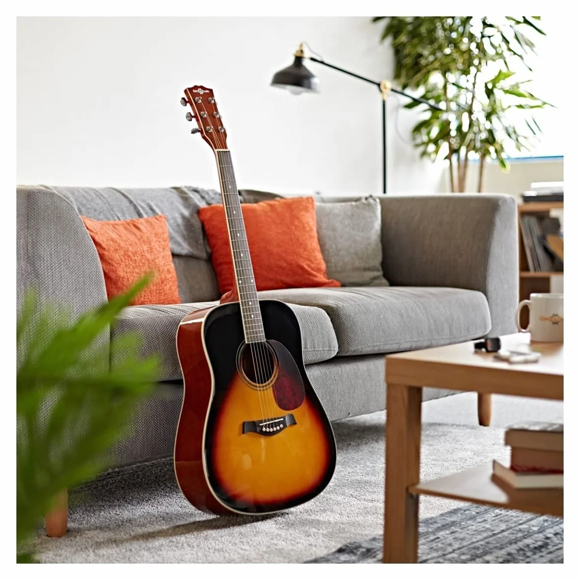 Gear4music Full Size Kit de guitarra acústica para principiantes - Caoba