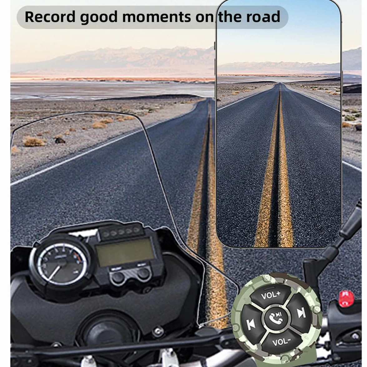 Control Remoto Inalámbrico Bluetooth Impermeable IP67 Universal Verde para Coche
