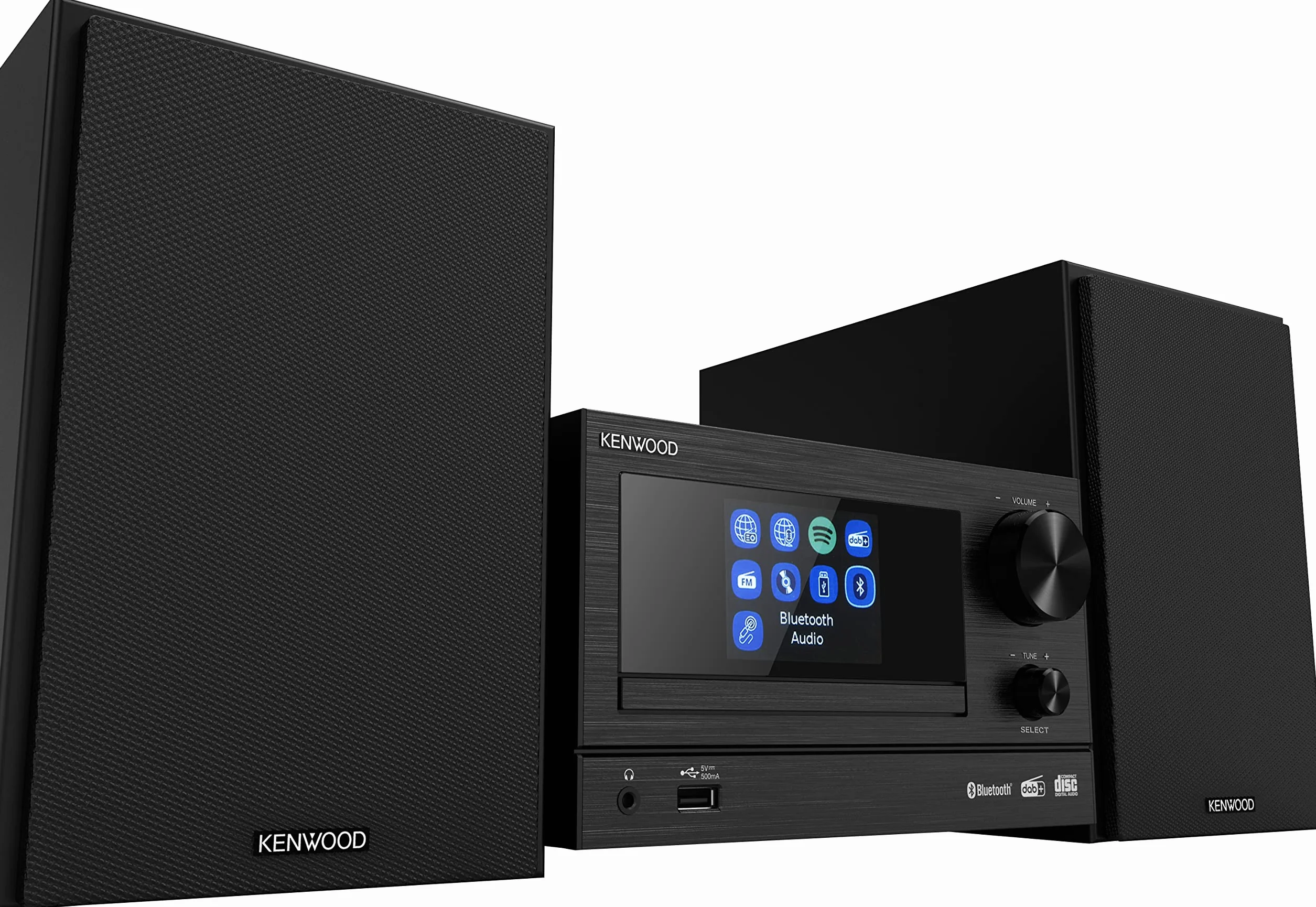 Kenwood M-7000S-B Microcadena Color Negro Bluetooth USB CD Radio Dab+ FM Mini Equipo de Musica