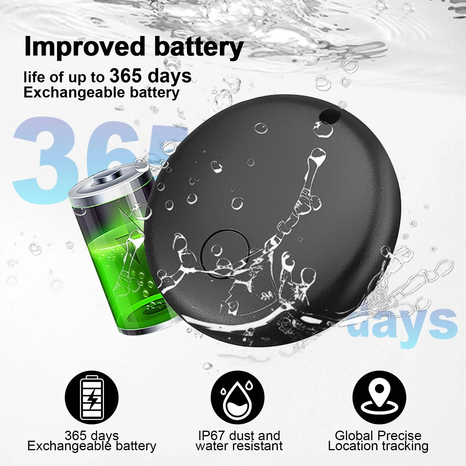 2 Unidades de Android Smart Tag,GPS Tracker Compatible con Google Find My Device,Android GPS Tag Alternative,Bluetooth Tracker para Maletas, Mochilas, Carteras