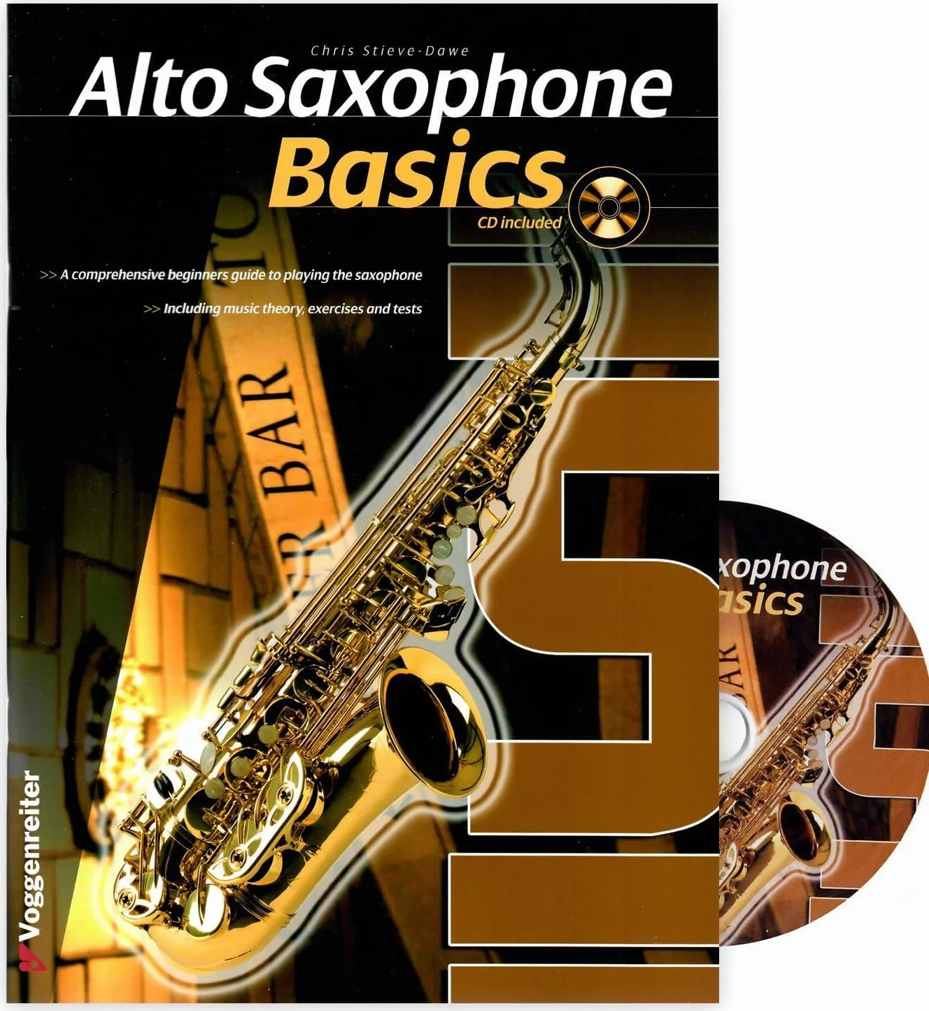 TAS-135 saxofón alto en Mi♭ completo con estuche resistente, boquilla Soundman D5, curso de saxofón “Alto Saxophone Basics” (set de inicio)