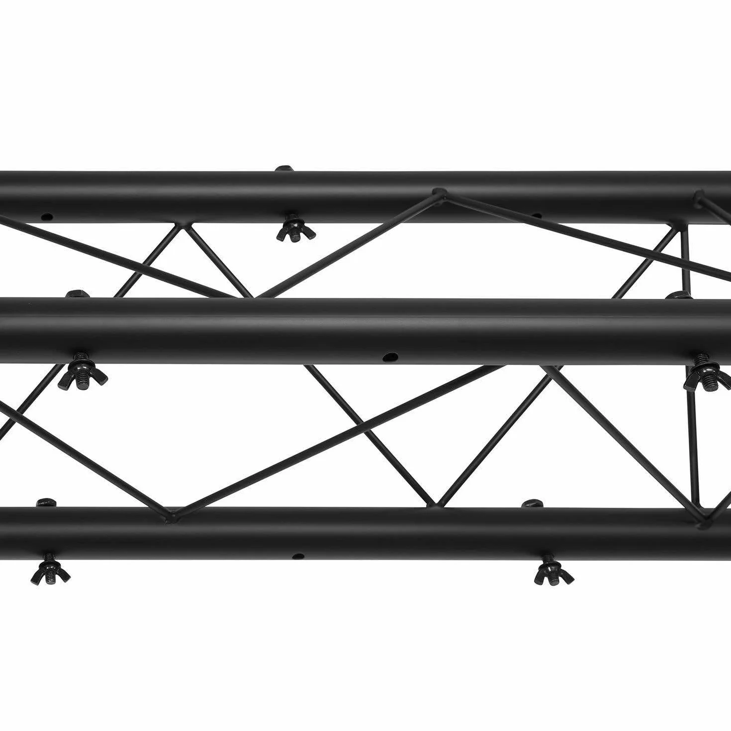 Beamz LB100T Puente de luces con truss y 2 soportes, sistema de truss móvil de 100 kg máx., juego completo de soportes para DJ, 2x truss de 3 puntos de 1,5 m, 2x trípode de 4 m de altura máx. negro