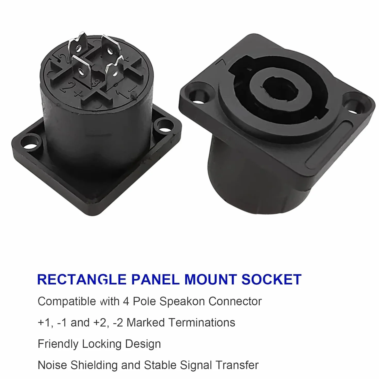 Conector de enchufe montaje en panel altavoz 4 polos Greluma para NL4MP,NL4MPR,NL4FC,NL4FX,NLT4X