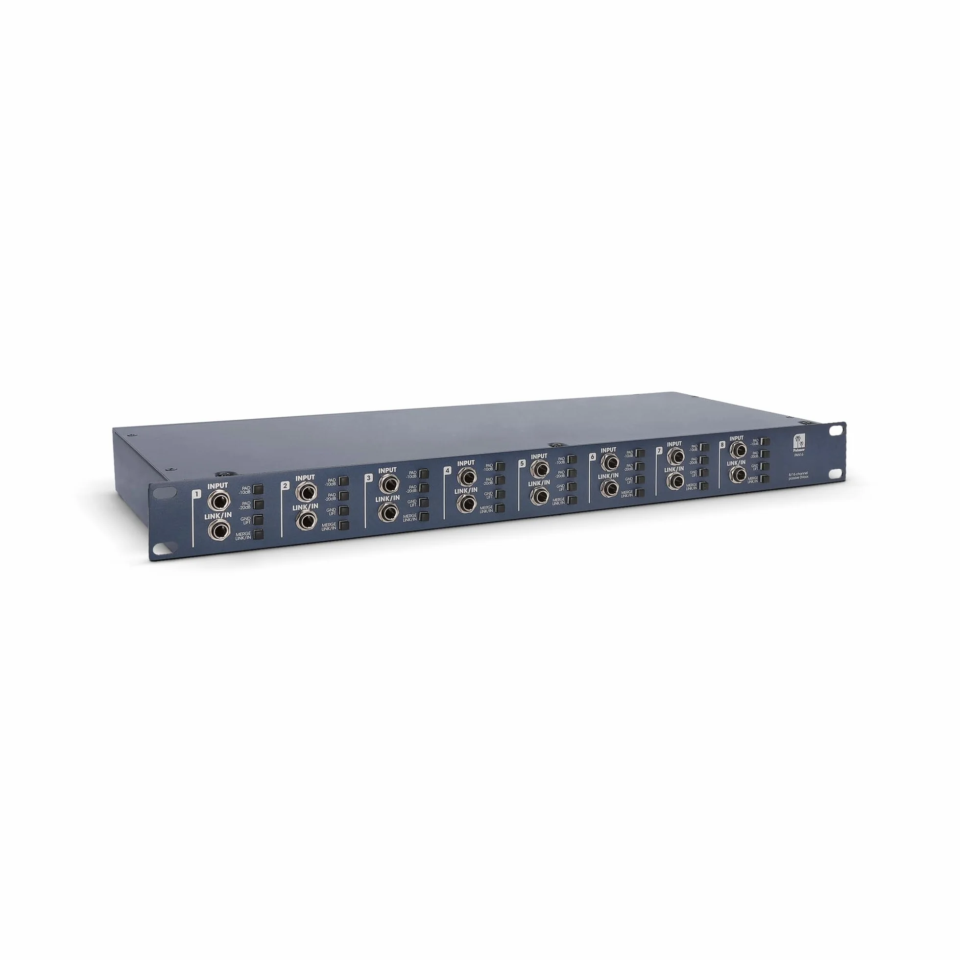 Palmer PAN 16 - Caja de Inyección Directa 19" 8 Canales pasivo
