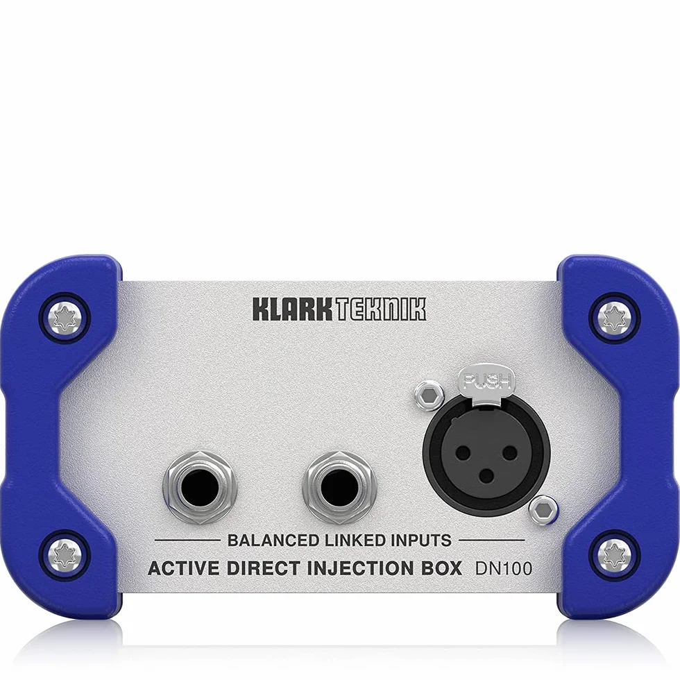 Caja DI activa Klark Teknik DN100 V2 con rango dinámico extendido