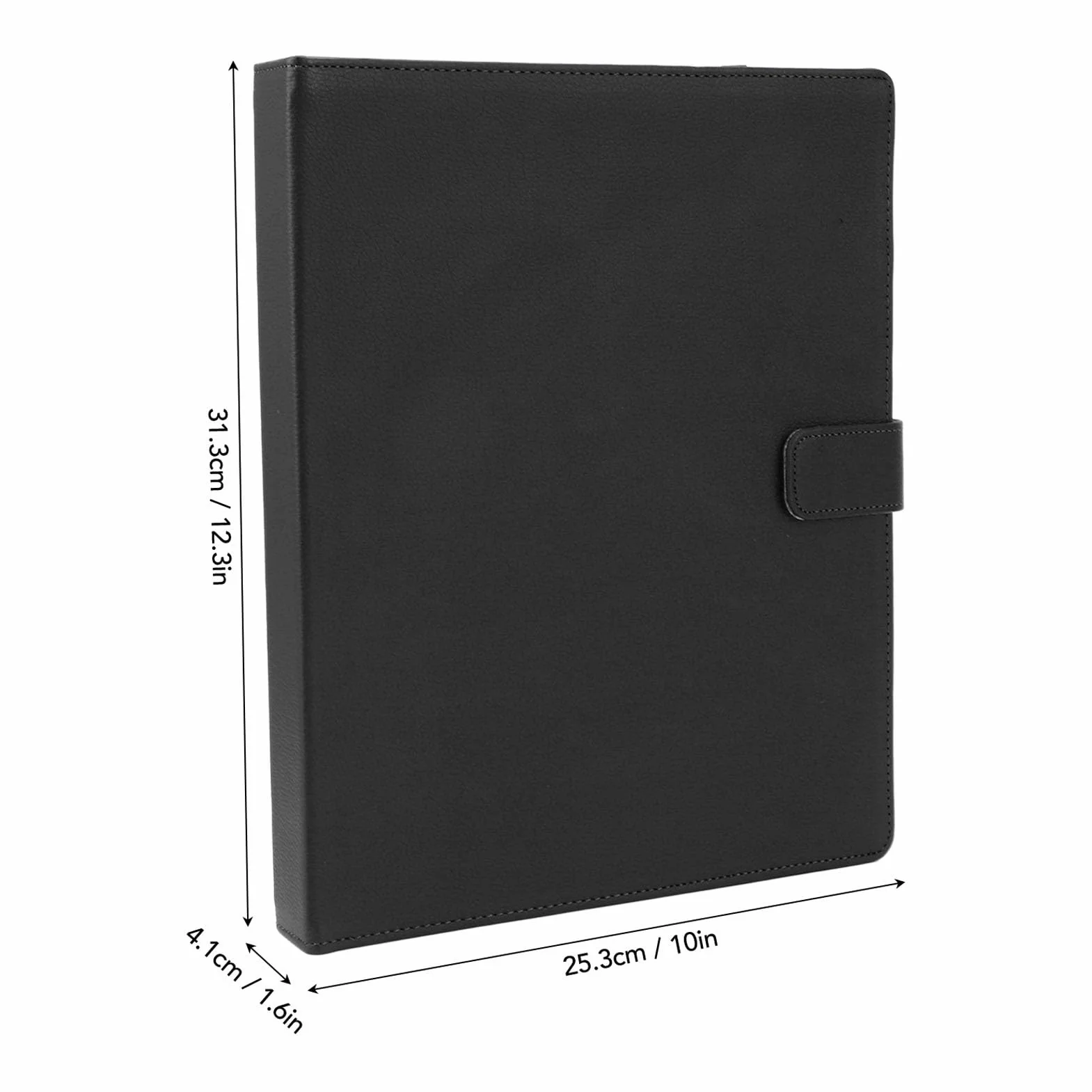 Carpeta de Partituras Portátil Durable, A4, Con Números de Página, PVC de Cuero PU, Negro, para Banda, Orquesta y Coro, Profesionales Musicales y Estudiantes.