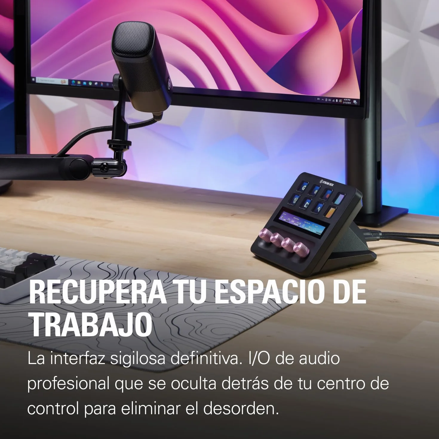 Elgato XLR Dock MK.2 - Accesorio de interfaz de audio para Stream Deck +, 80 dB de ganancia, alimentación phantom, Clipguard 2.0, efectos DSP, USB-C, funciona con cualquier micrófono XLR