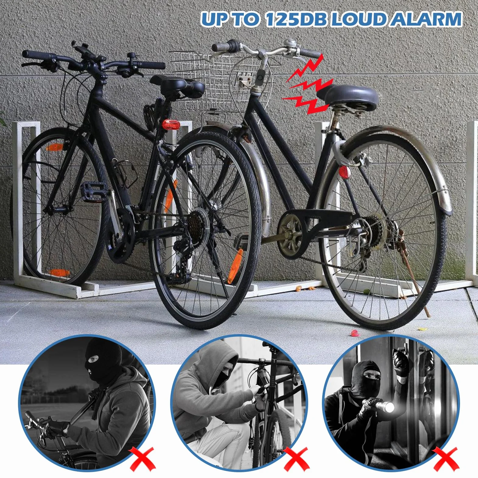 Alarma Antirrobo Inalámbrica Vegena de 113 dB para Motocicleta, Coche y Scooter con Control Remoto