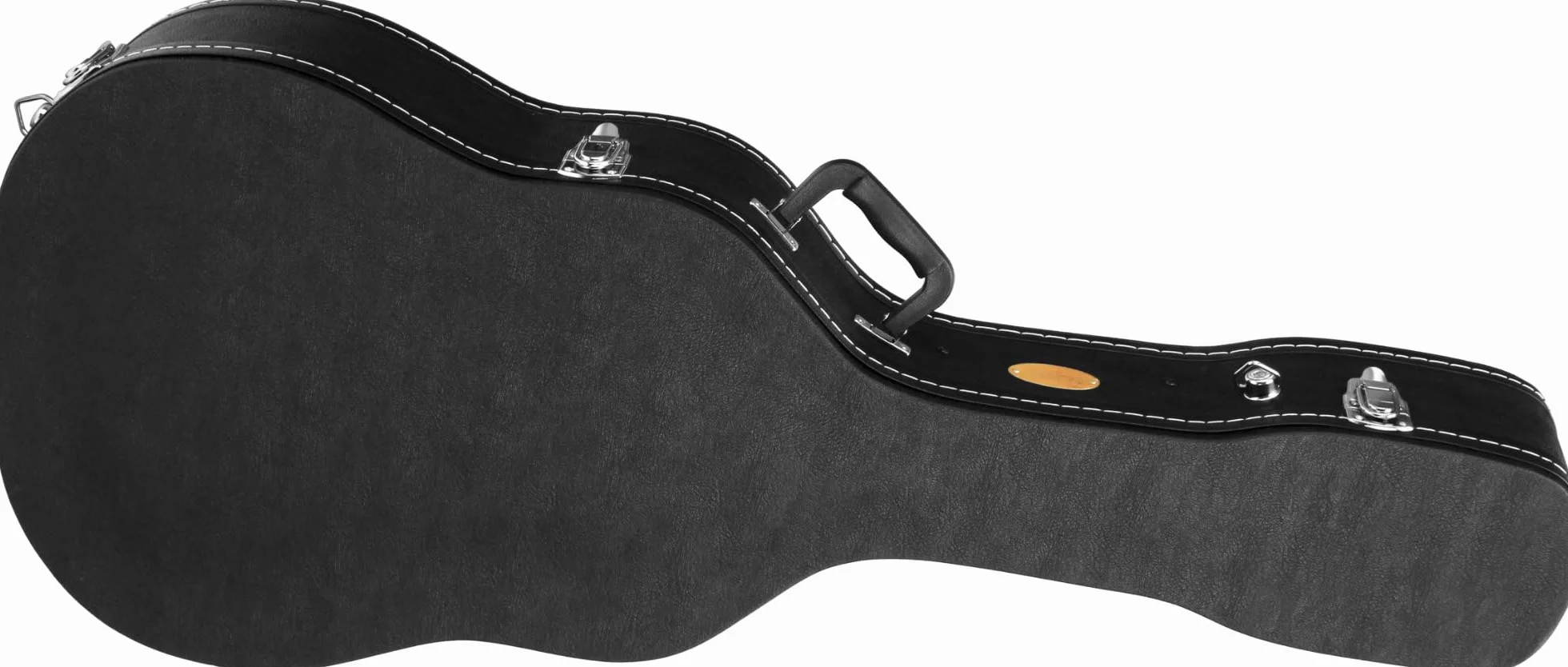 ROCKTILE Estuche Deluxe 4/4 (para Guitarra Western, Guitarra clásica y Guitarra acústica, Compartimento Interior Integrado con Cierre, Negro)
