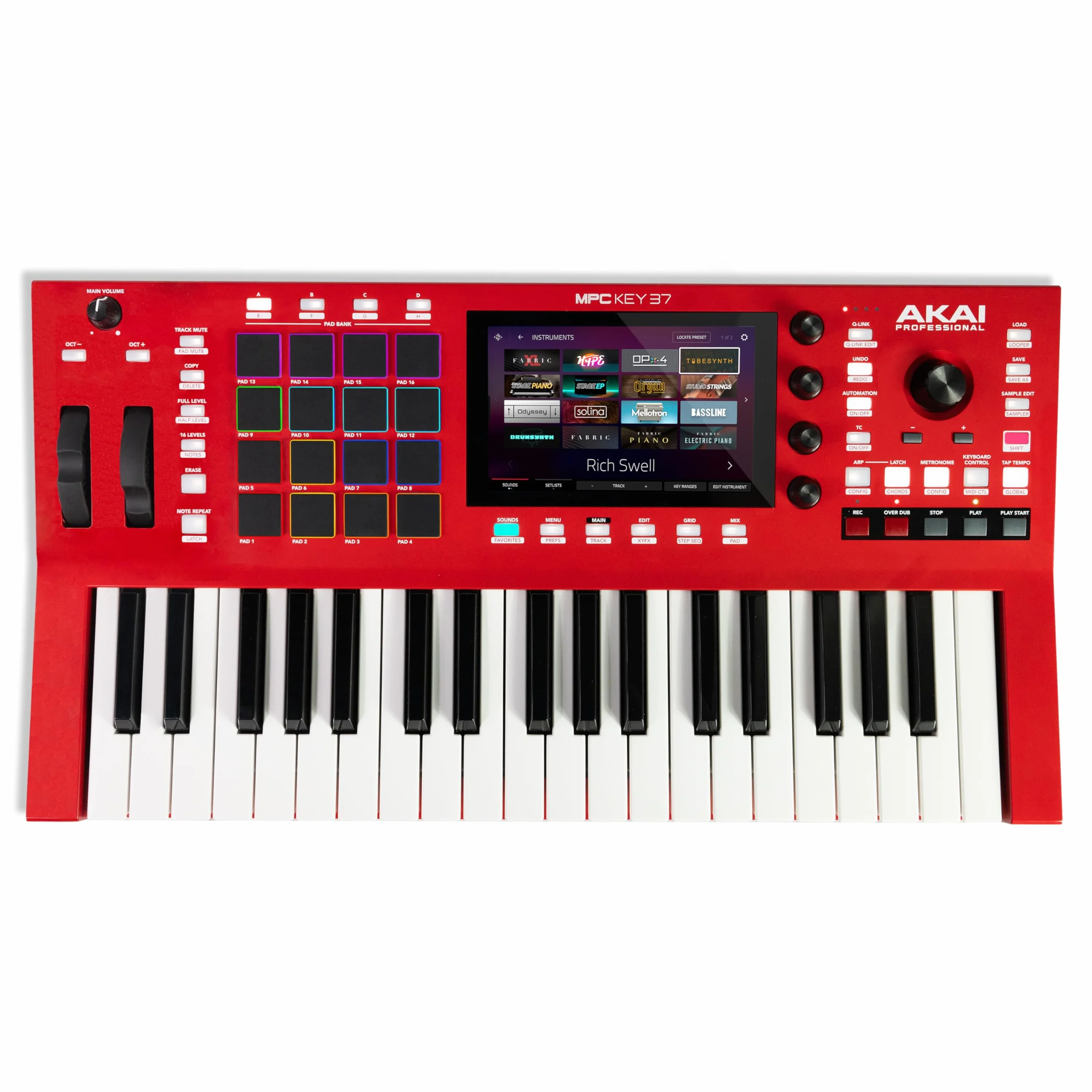 Akai Professional MPC Key 37 Sintetizador de Producción Independiente, Caja de Ritmos, Teclado MIDI, con Wi-Fi, Bluetooth, Pantalla Táctil, Plug-ins e Integración con Native Instruments