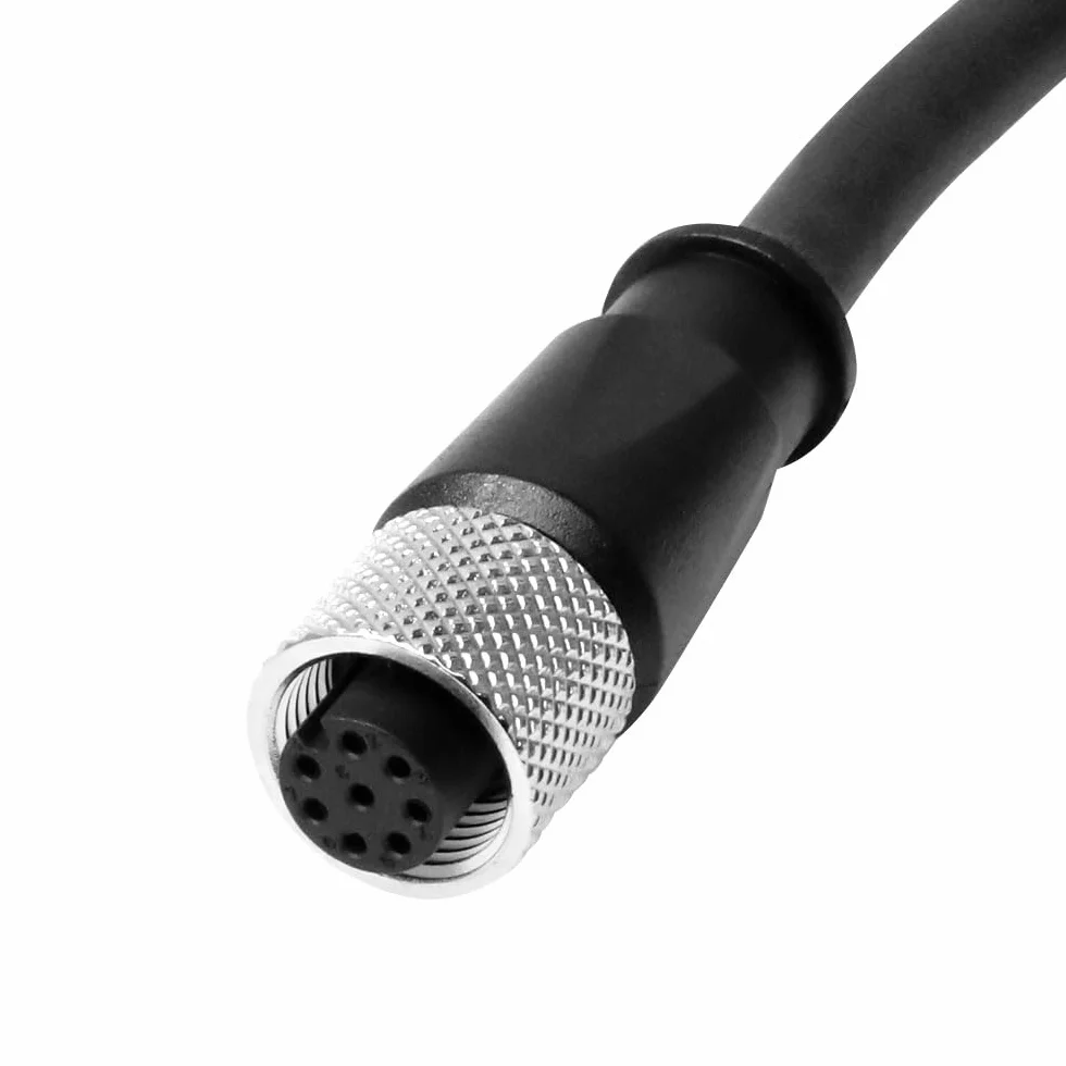 Alvin's Cables M12 A-Código A 8 Pin Macho a 8 Pin Cable de actuador de Sensor blindado de Alto flexión Cat6a para cognex Cámara Industrial de 3.3 pies