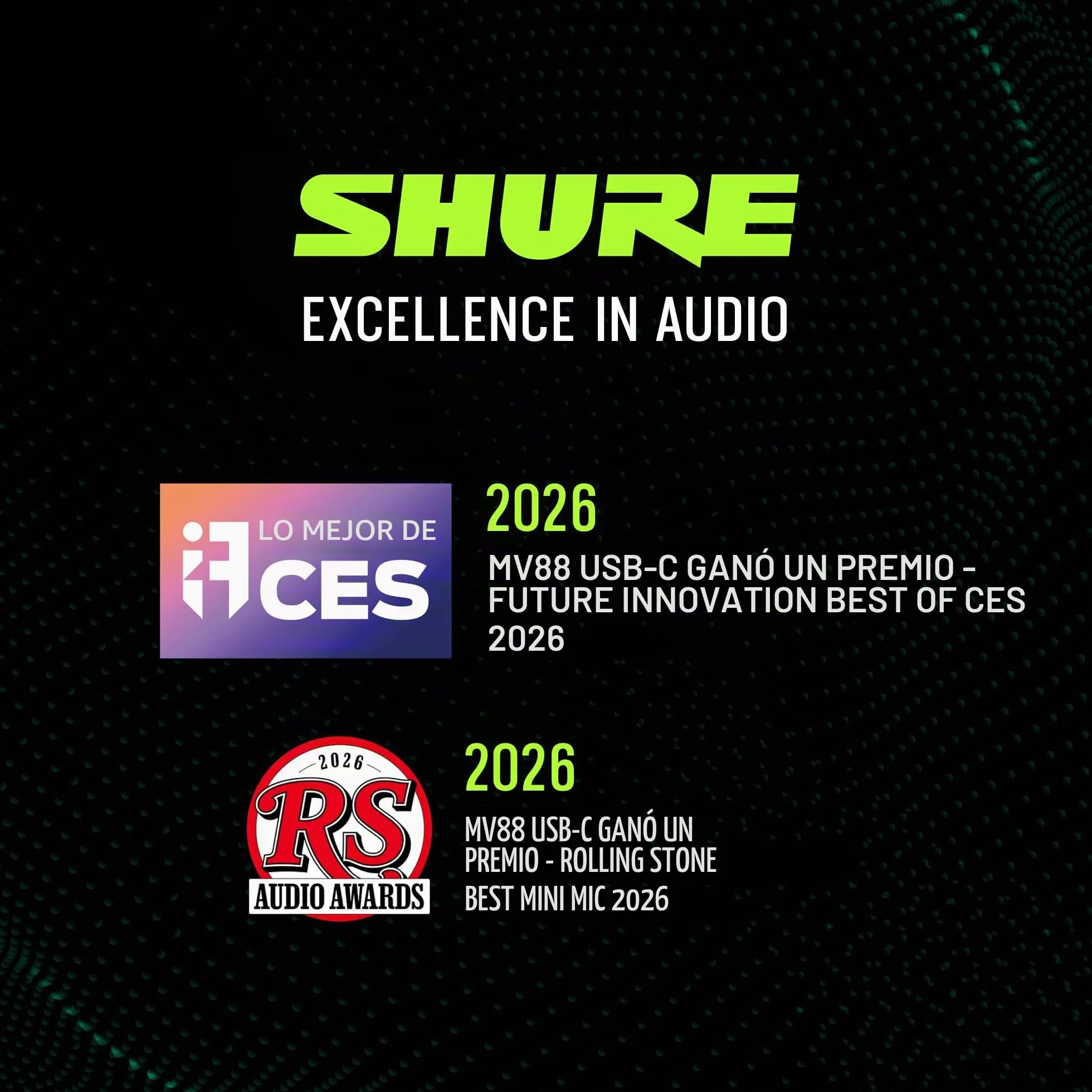 Shure MV88 USB-C Micrófono, para grabación y vlogging iPhone & Android, con Modo de Nivel automático, eliminación de Ruido en Tiempo Real y Cuatro Patrones Polares - Negro