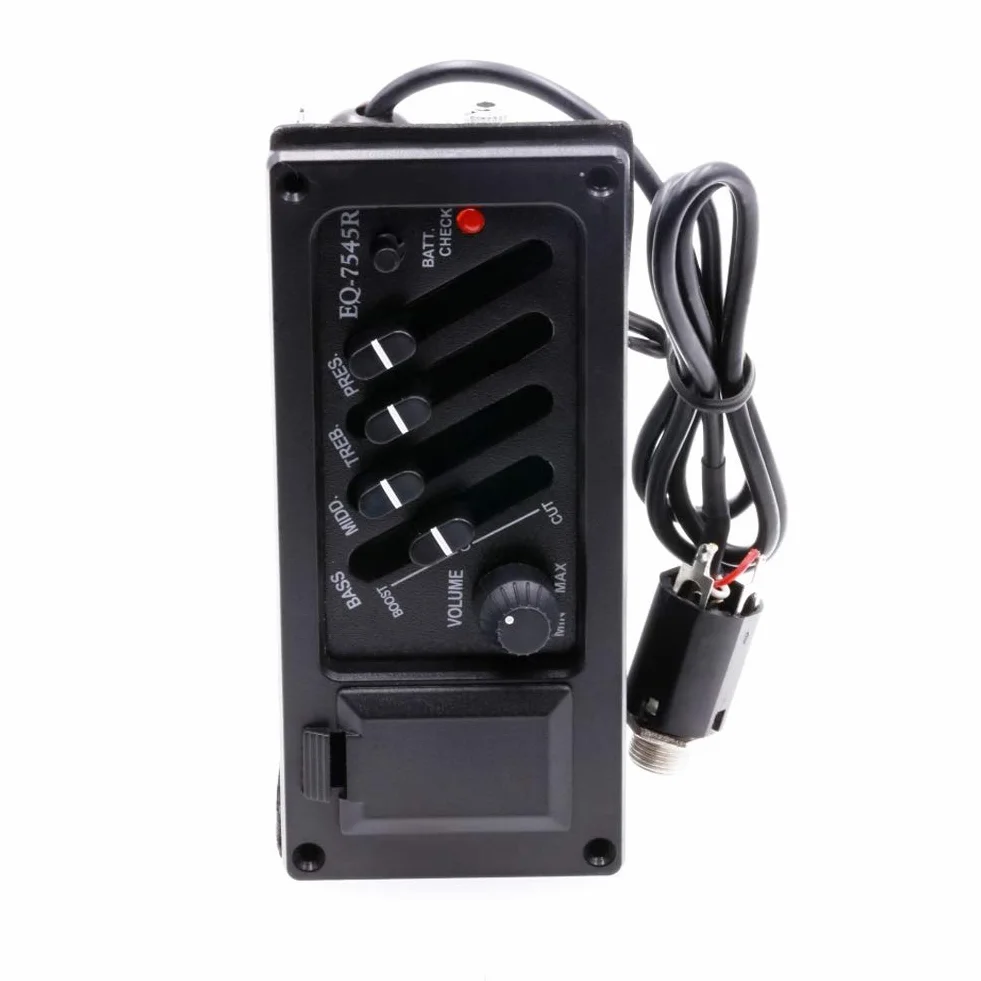 Pastilla de guitarra clásica 7545R, pastilla de guitarra acústica, control de volumen de 4 bandas para guitarras clásicas Guitarra acústica Guitarras populares