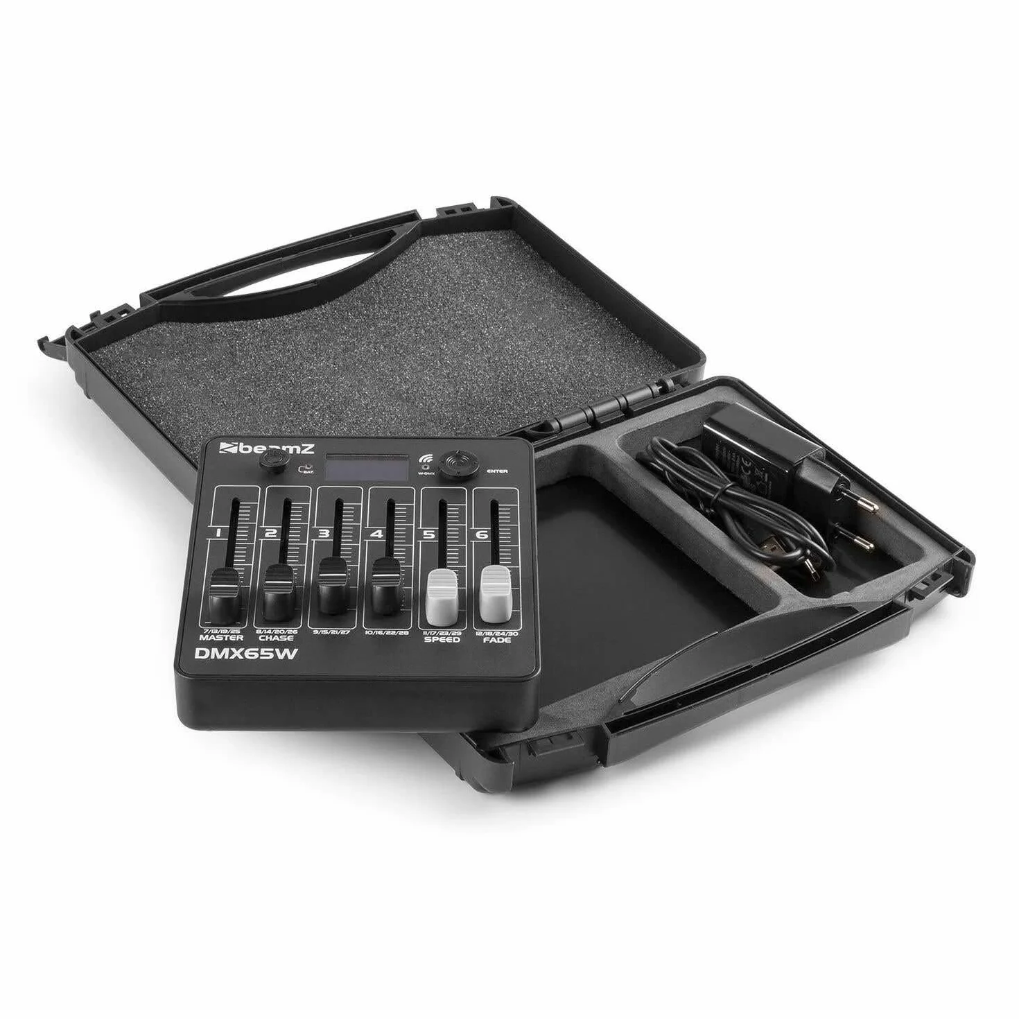 Beamz DMX65W Controlador Inalámbrico DMX Alimentado por Batería 154067