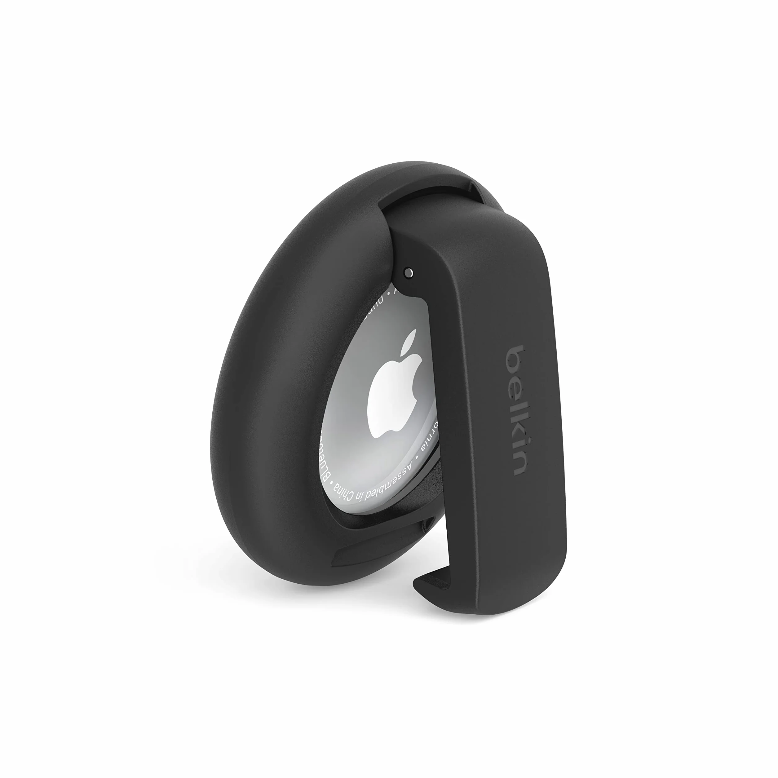 Belkin Funda para Apple AirTag con Clip, Carcasa Protectora Secure Holder con Llavero, Negra