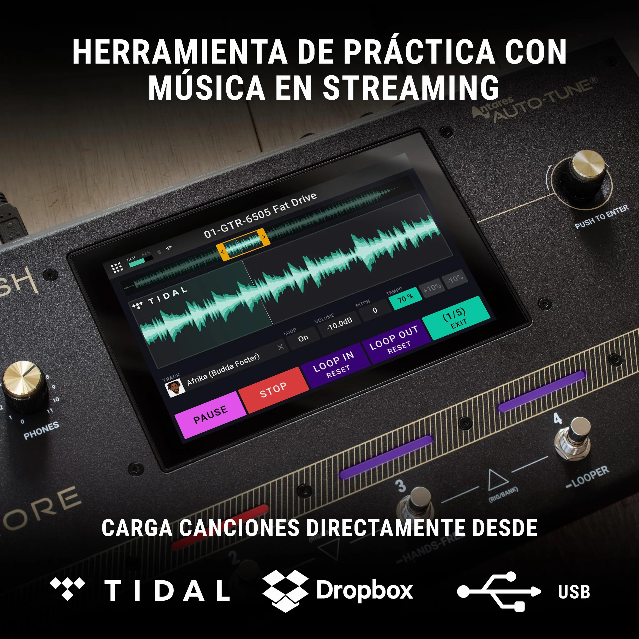 HeadRush Core - Procesador de Modelado de Amplis de FX para Guitarra y Voz con Clonación, Looper, Antares Auto-Tune, WIFI, Pantalla Táctil y Bluetooth