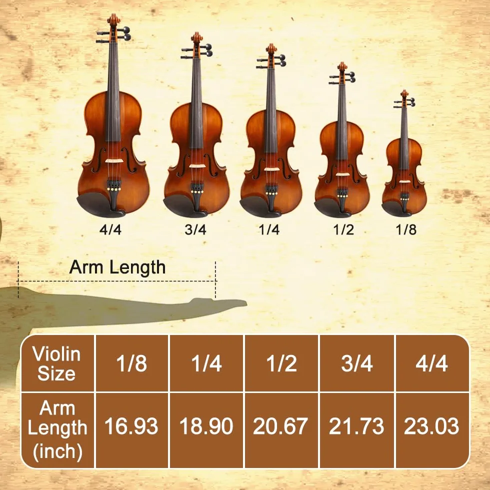 Violines acústicos hechos a mano de 4 cuerdas en tamaños de 1/8 1/4 1/2 4/4 hechos con maderas de abeto de arce con accesorios de ébano y son ideales para kits de violín adecuados para