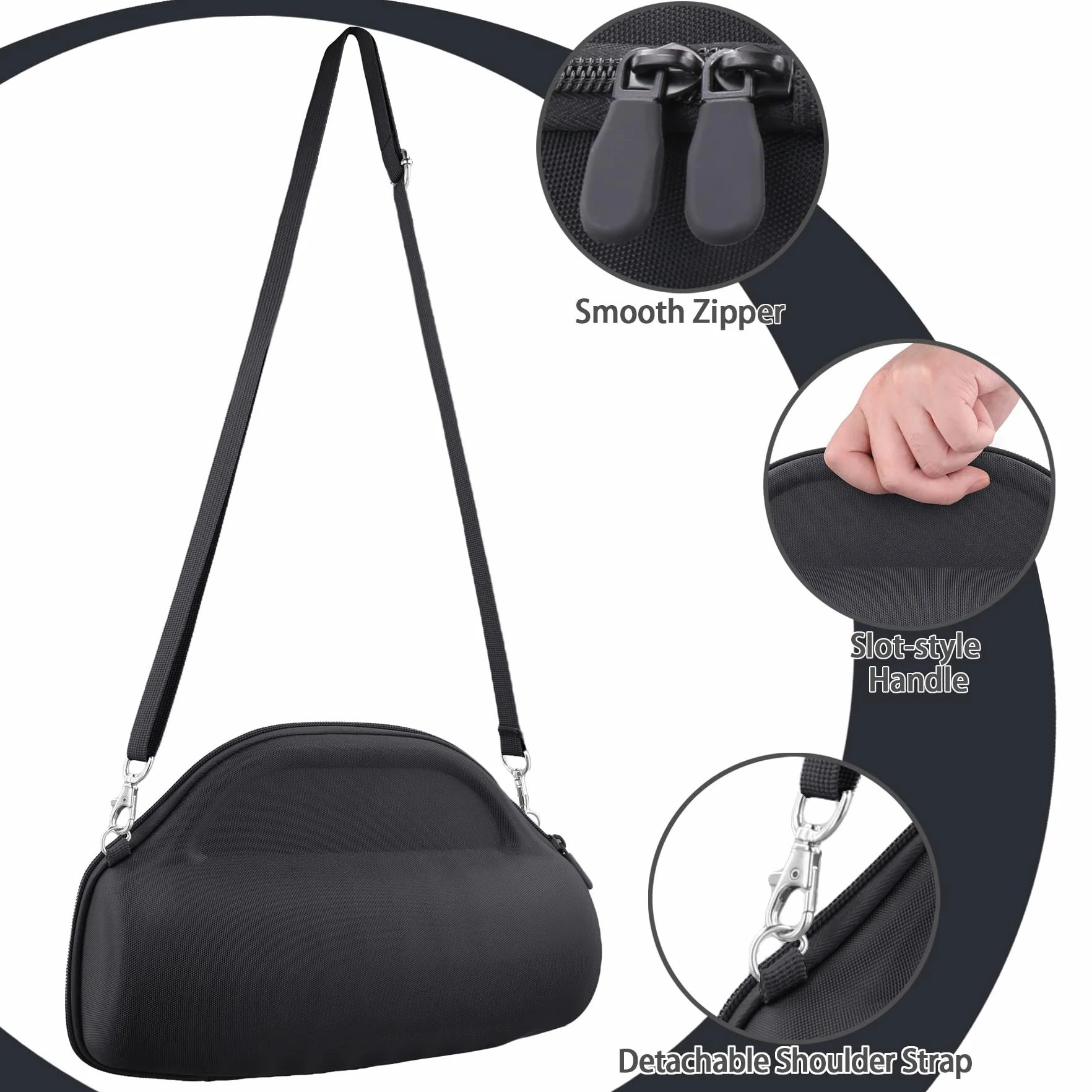 co2CREA Duro Viajar Estuche Funda para JBL Charge 6 Altavoz inalámbrico portátil con Bluetooth Correa Desmontable para Hombros (Caja Solo)