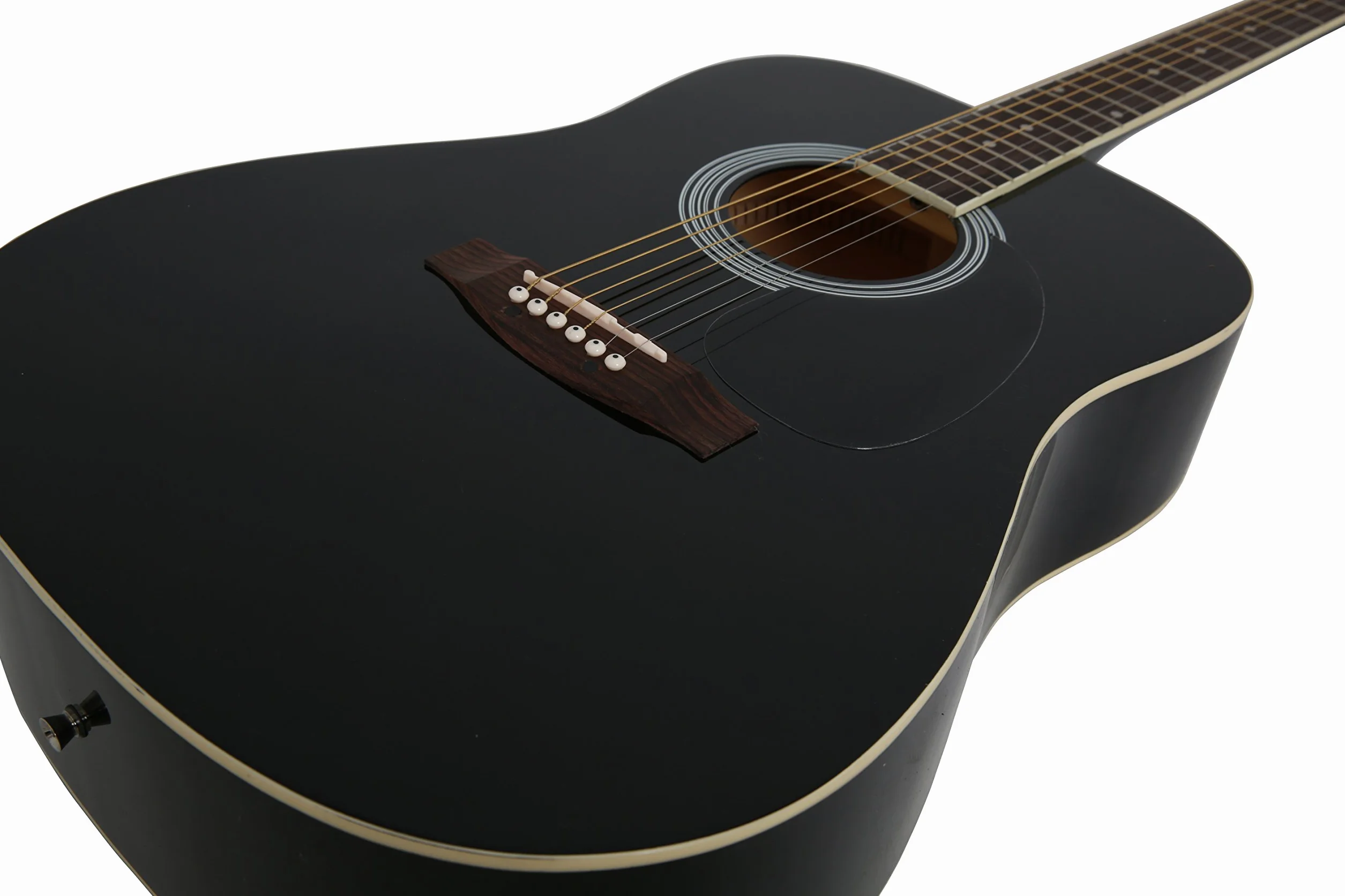 guitarra acústica, negro, incl. funda